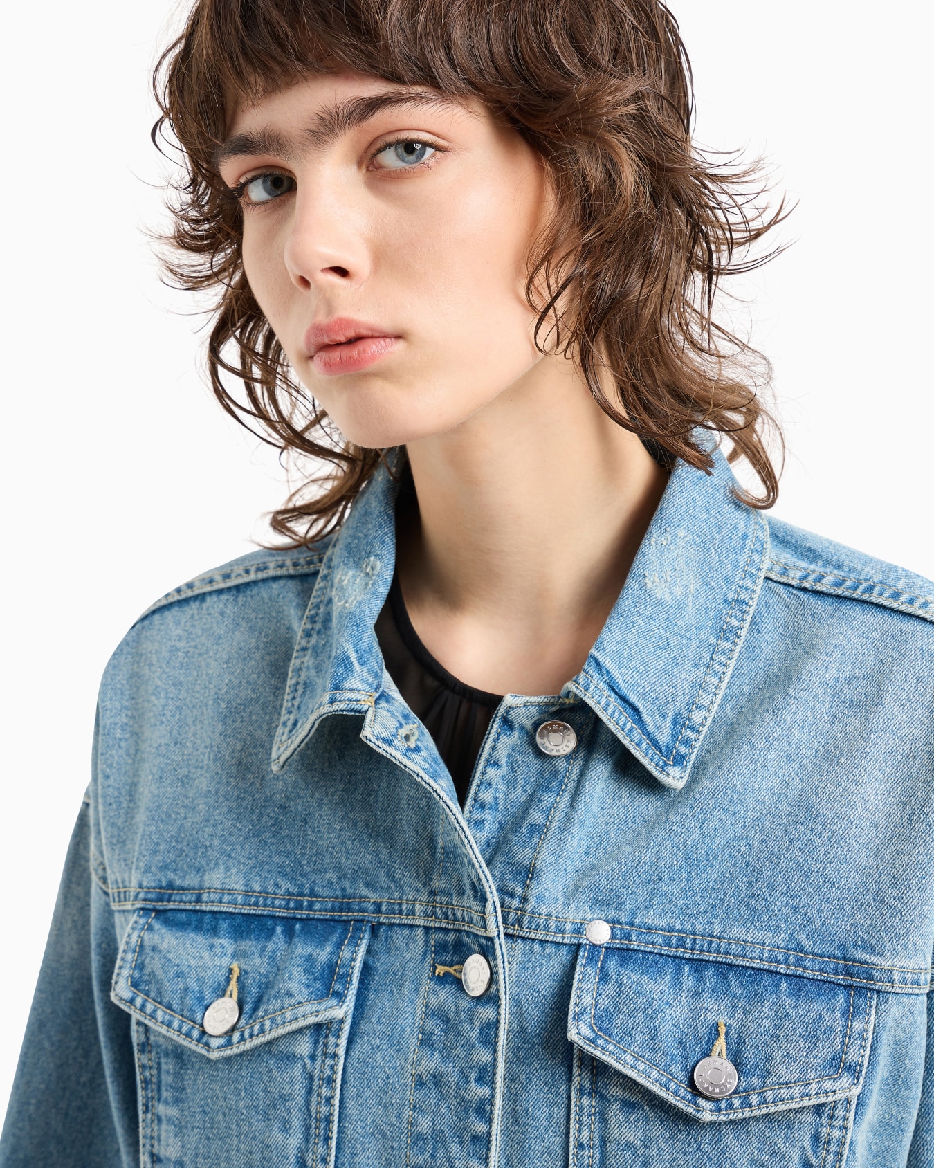 Used effect denim jacket Slide 4