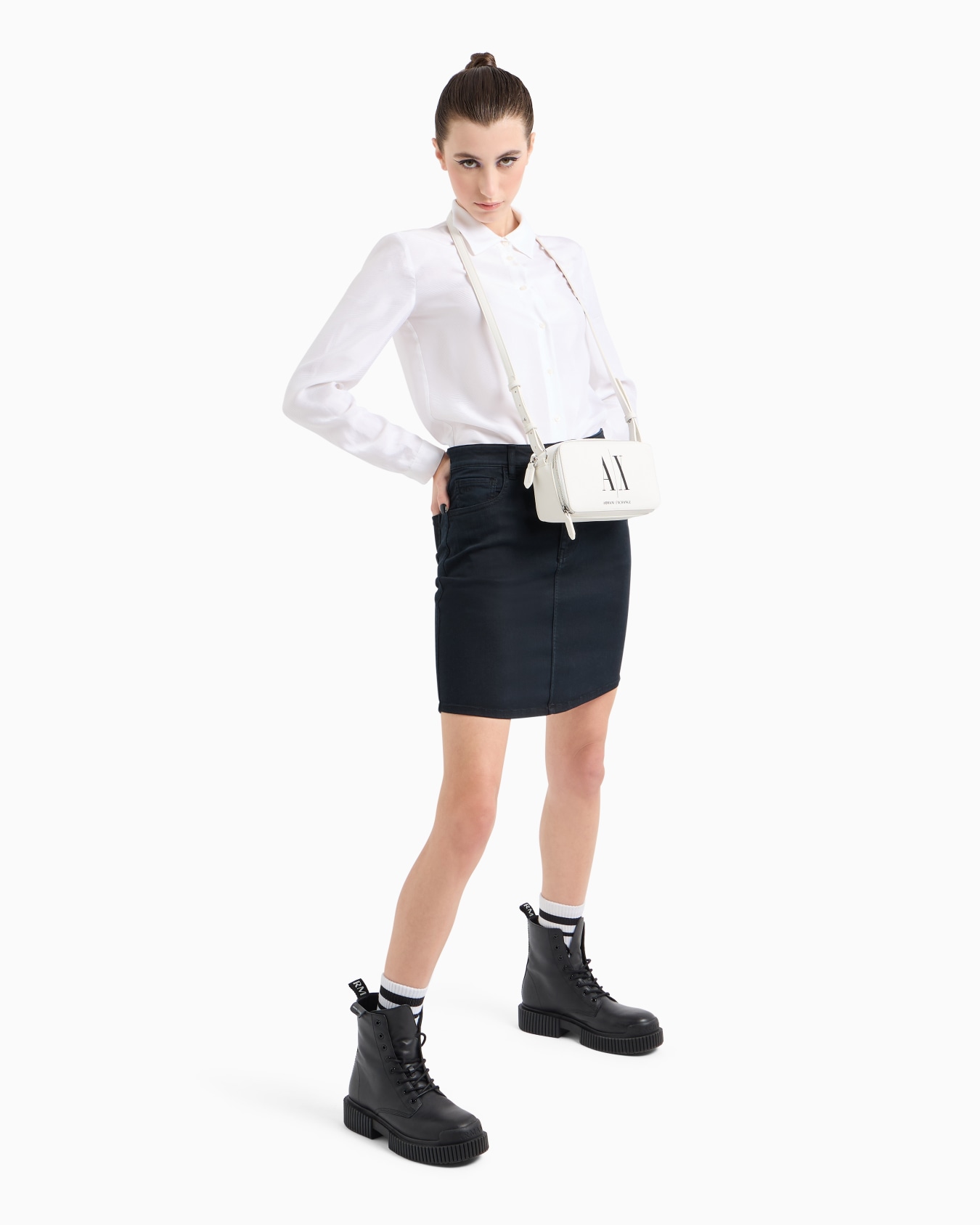 Slim fit shirt in micro-print voile Slide 3