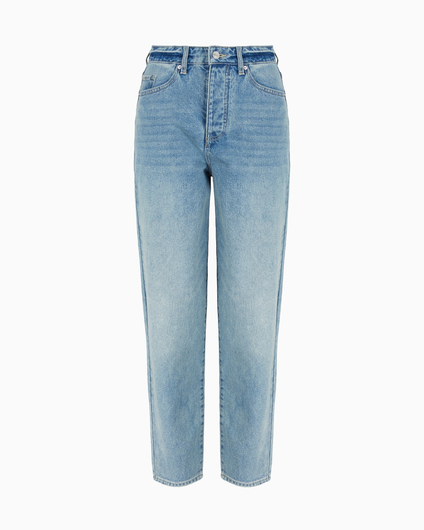 J51-Carrot-Fit-Jeans aus festem Denim mit gesticktem Monogramm Folie 0