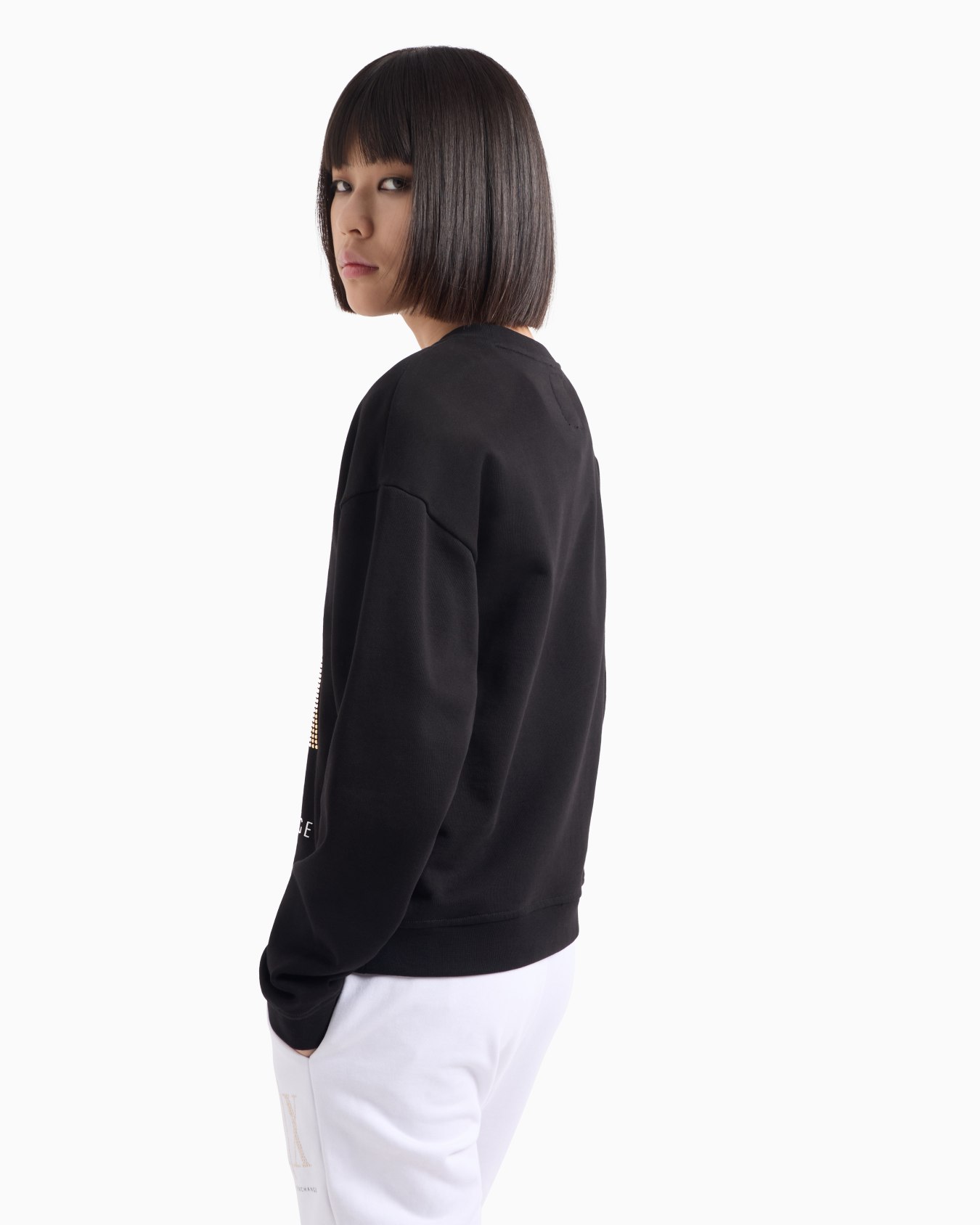 Icon Project French terry sweatshirt with rhinestone logo Slide 2