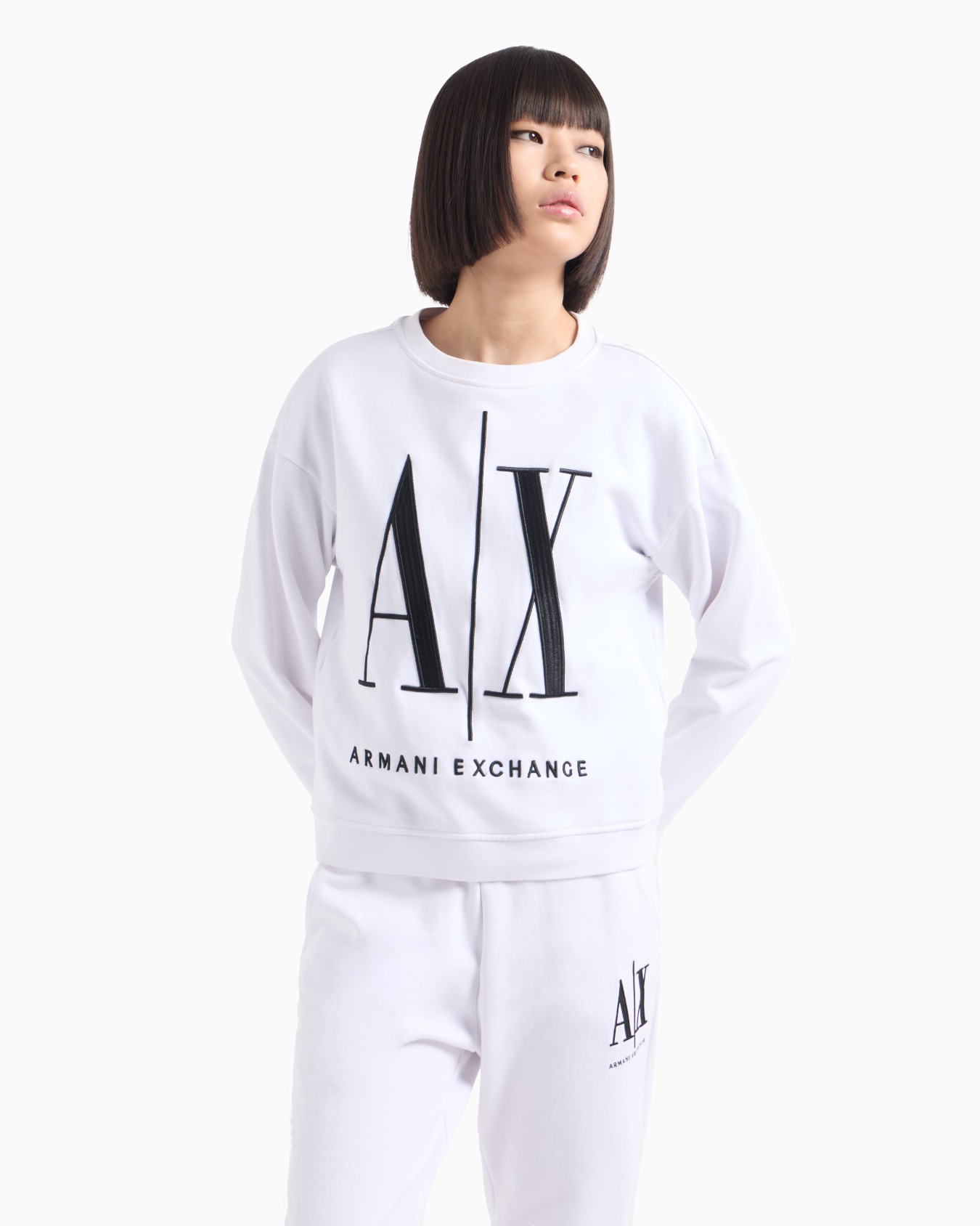 Stretch fabric zip-up hoodie Slide 1