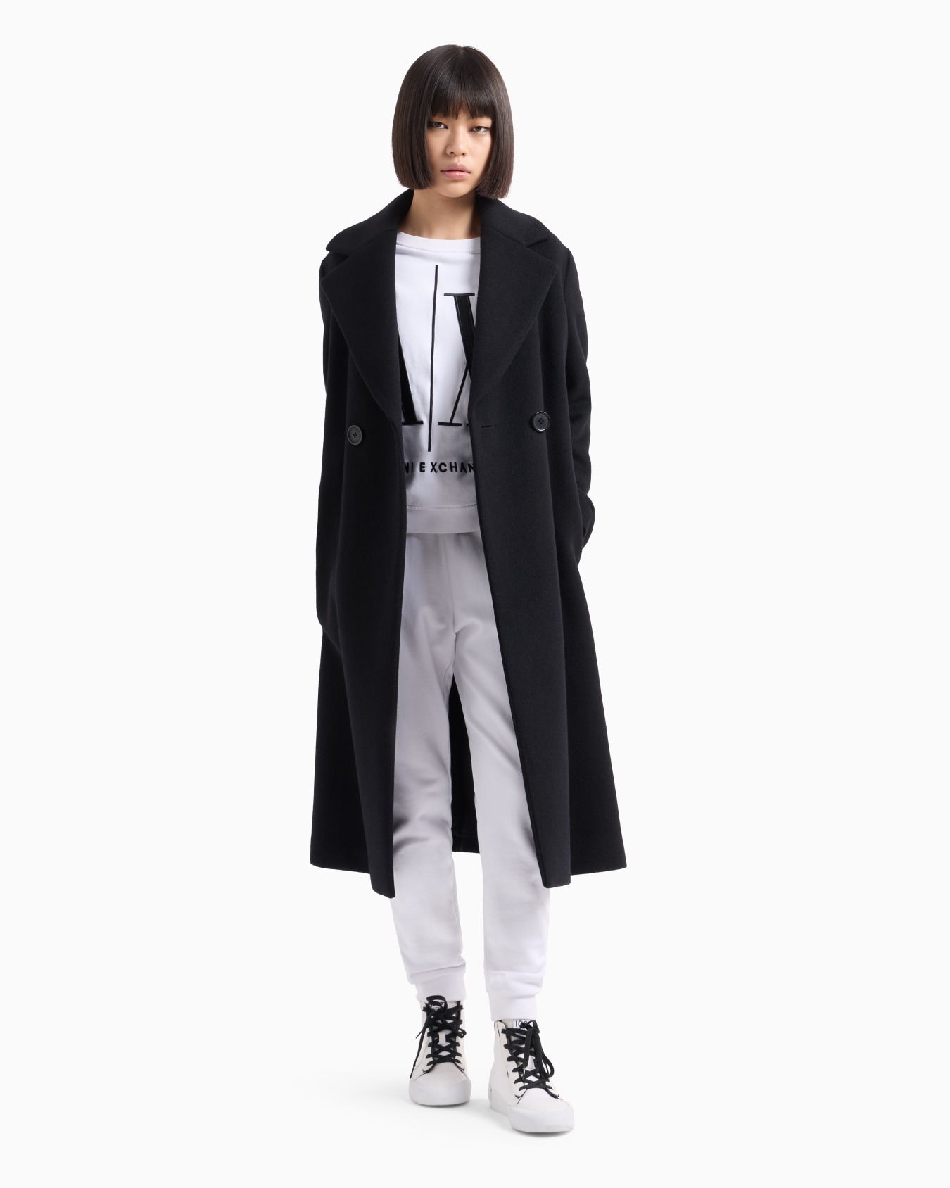 Stretch fabric zip-up hoodie Slide 3