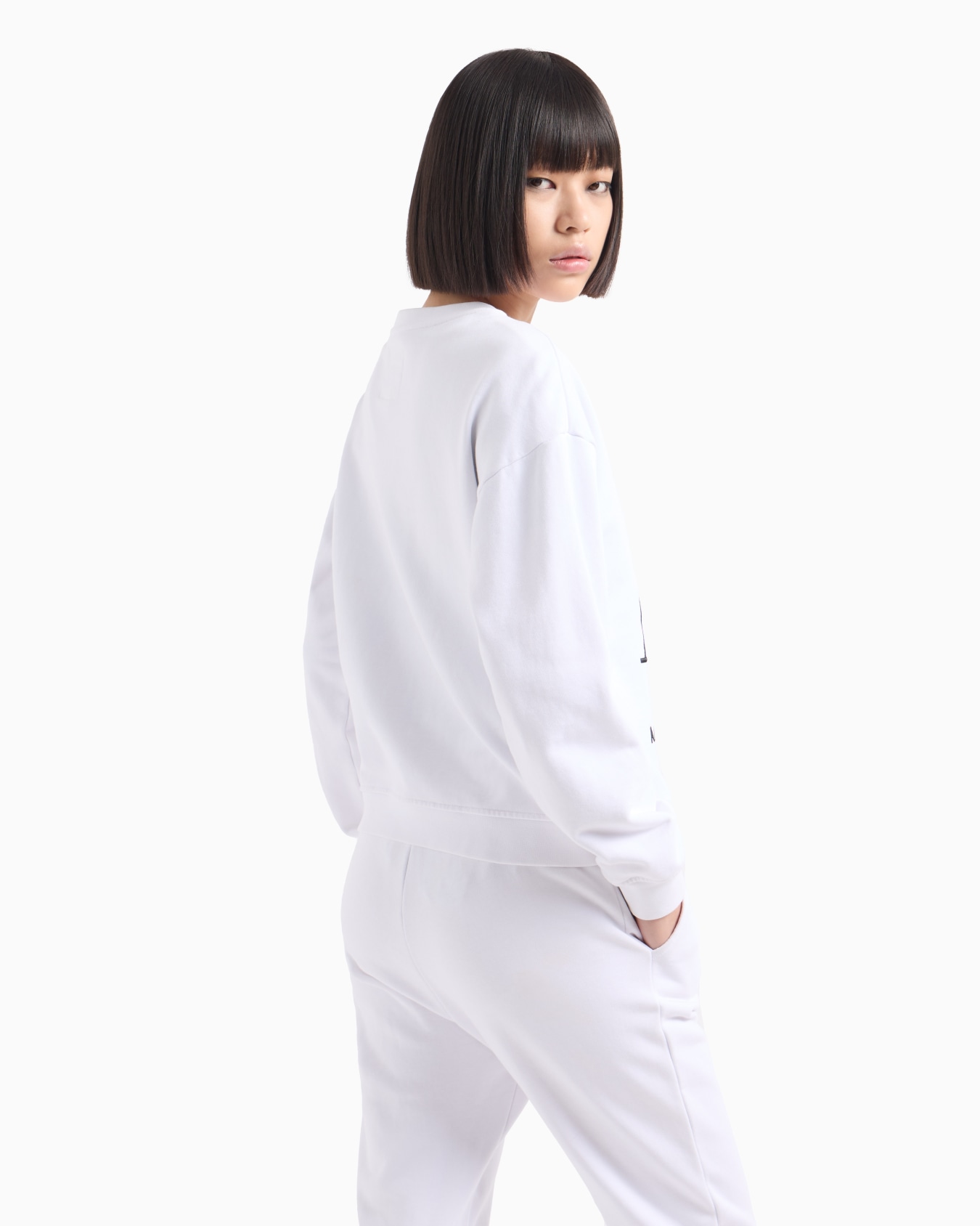Stretch fabric zip-up hoodie Slide 2