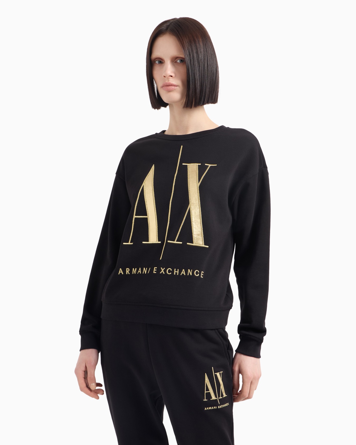 Stretch fabric zip-up hoodie Slide 1