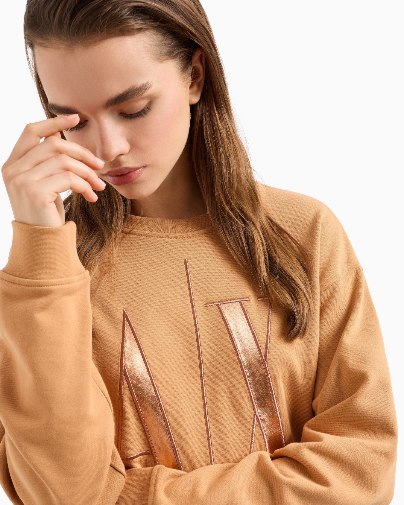 Stretch fabric zip-up hoodie Slide 4