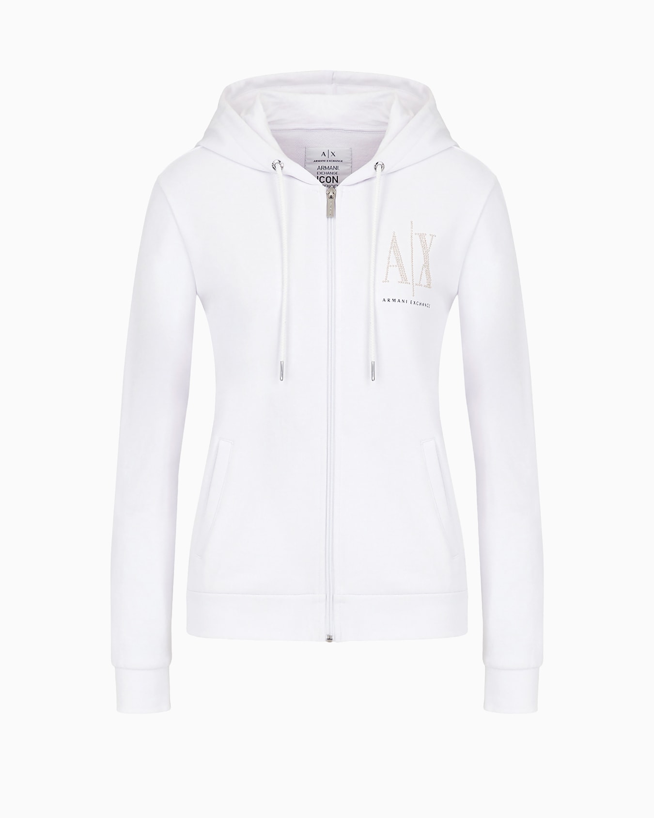Studded Logo Zip Up Hoodie Slide 0