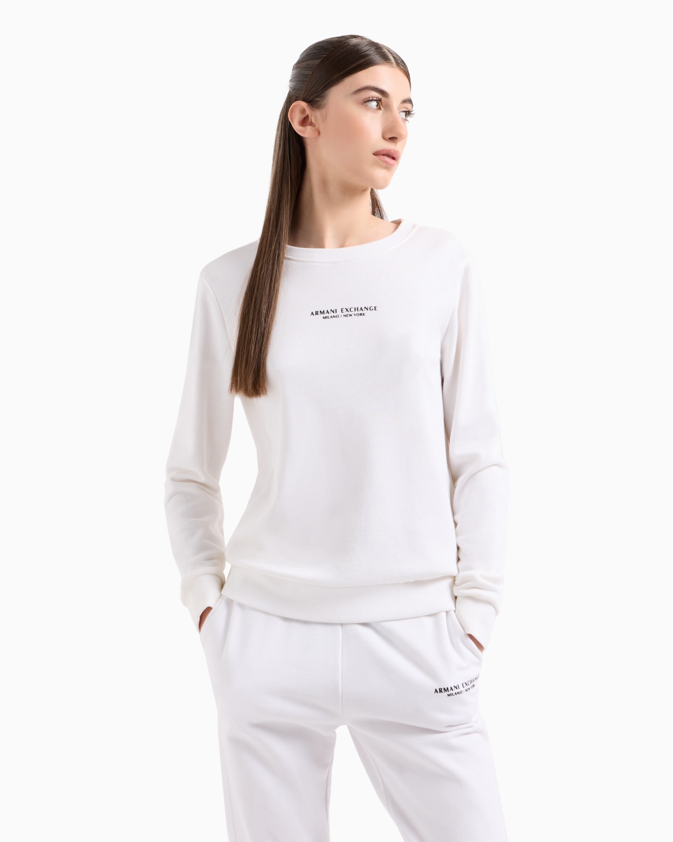 Crewneck sweatshirt in french terry Milano/New York Slide 1