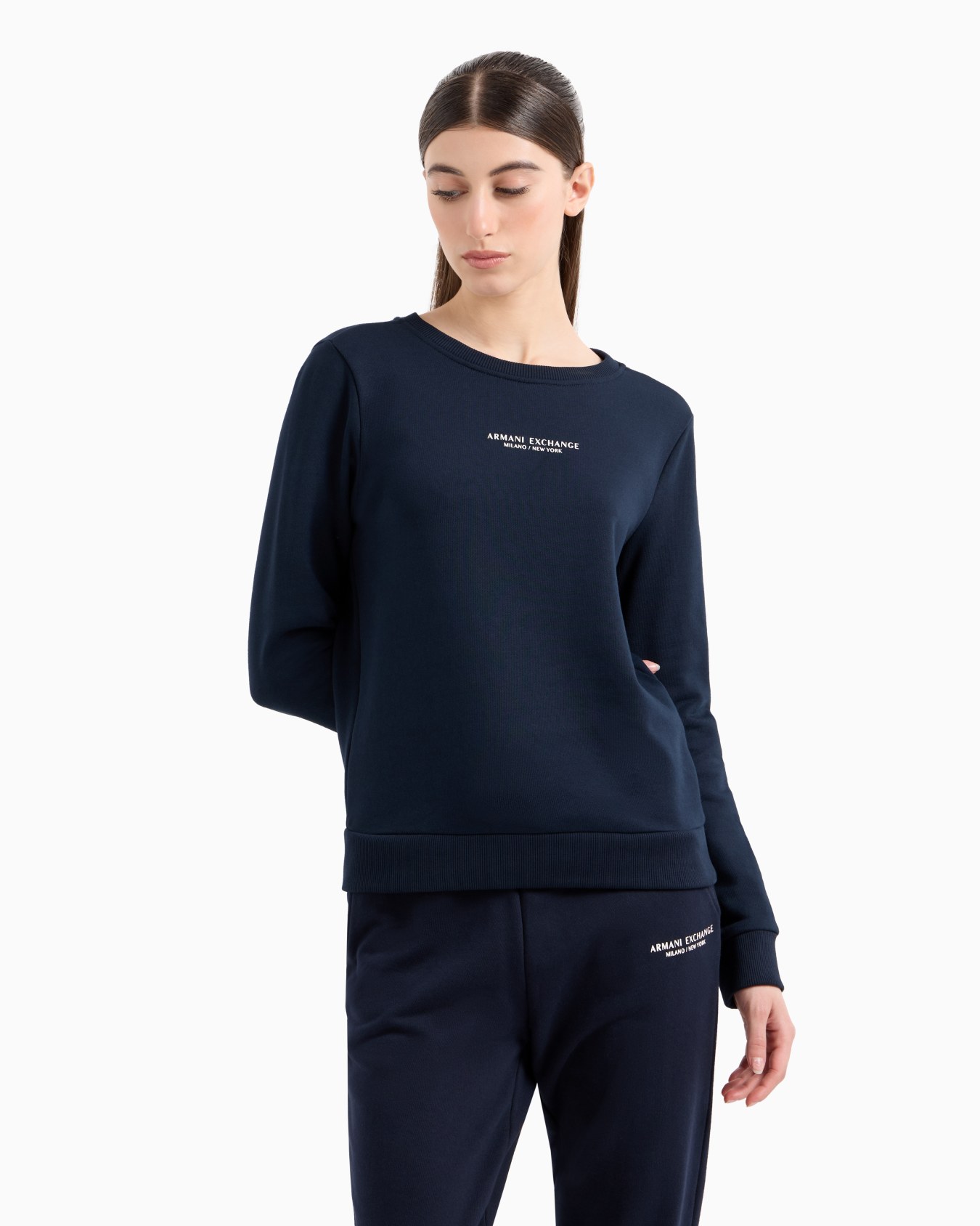 Crewneck sweatshirt in french terry Milano/New York Slide 1