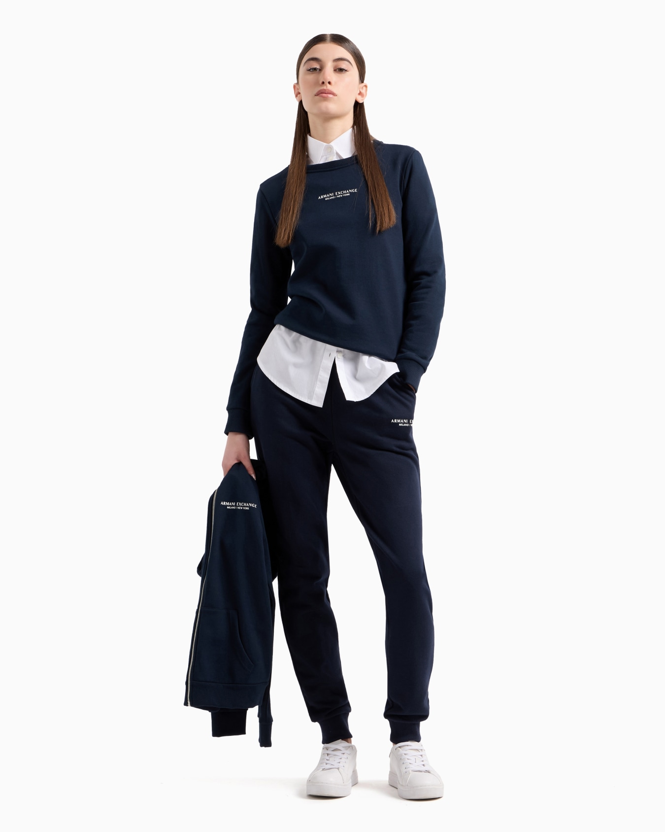 Crewneck sweatshirt in french terry Milano/New York Slide 3