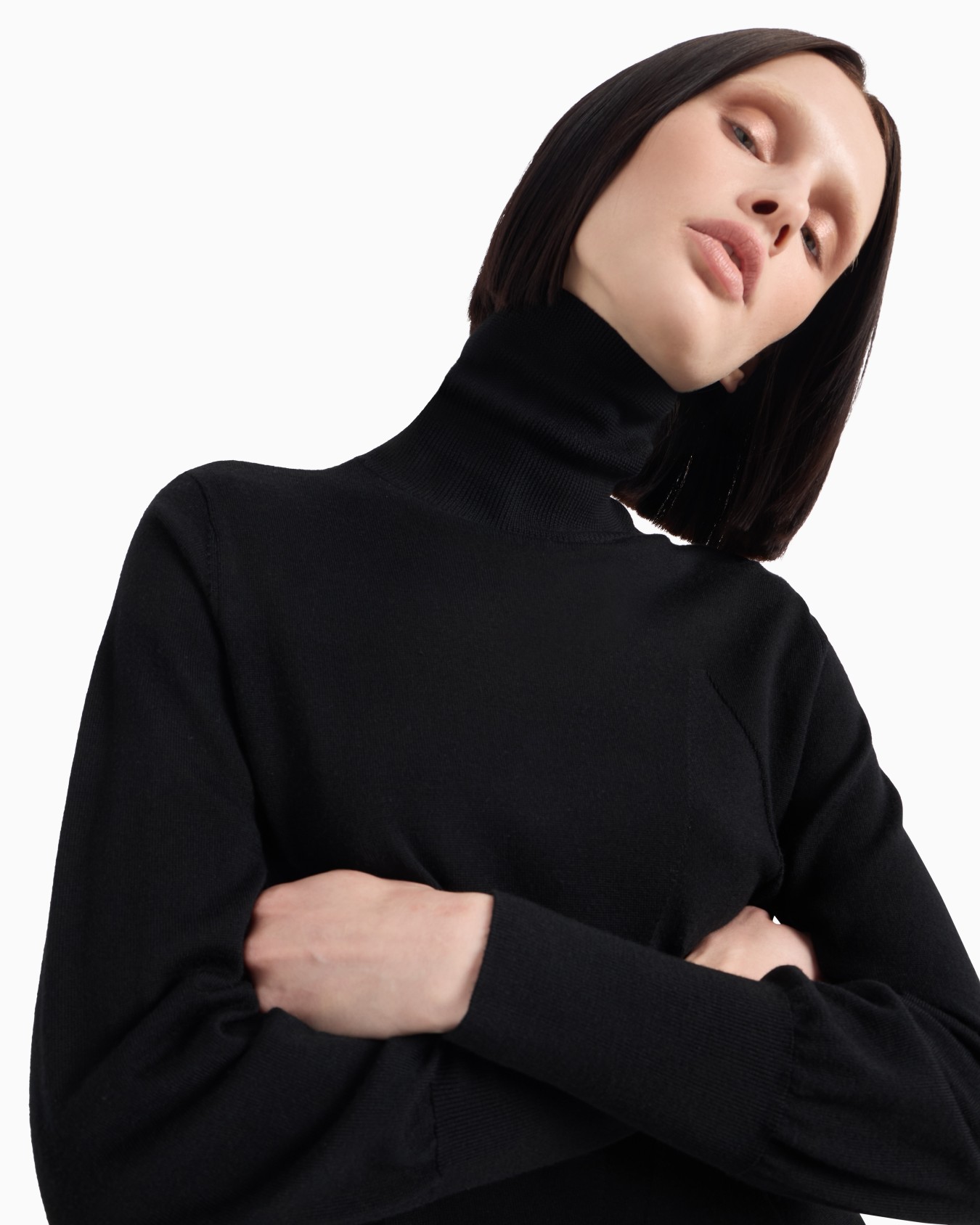 A-Line Jacquard Logo Turtleneck Sweater Slide 4