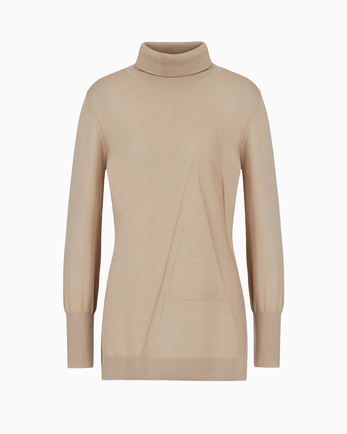 A-Line Jacquard Logo Turtleneck Sweater Slide 0