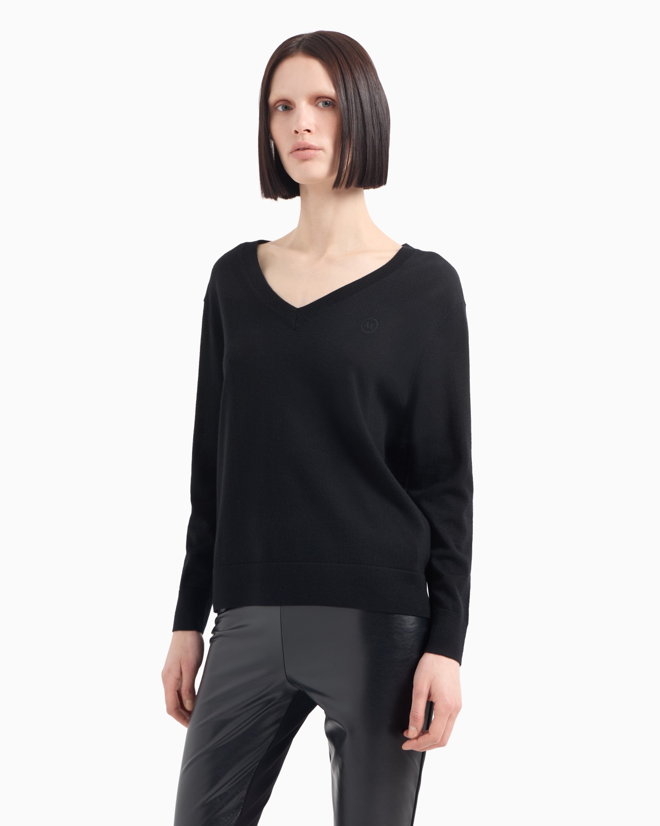 Soft V-Neck Sweater Slide 1