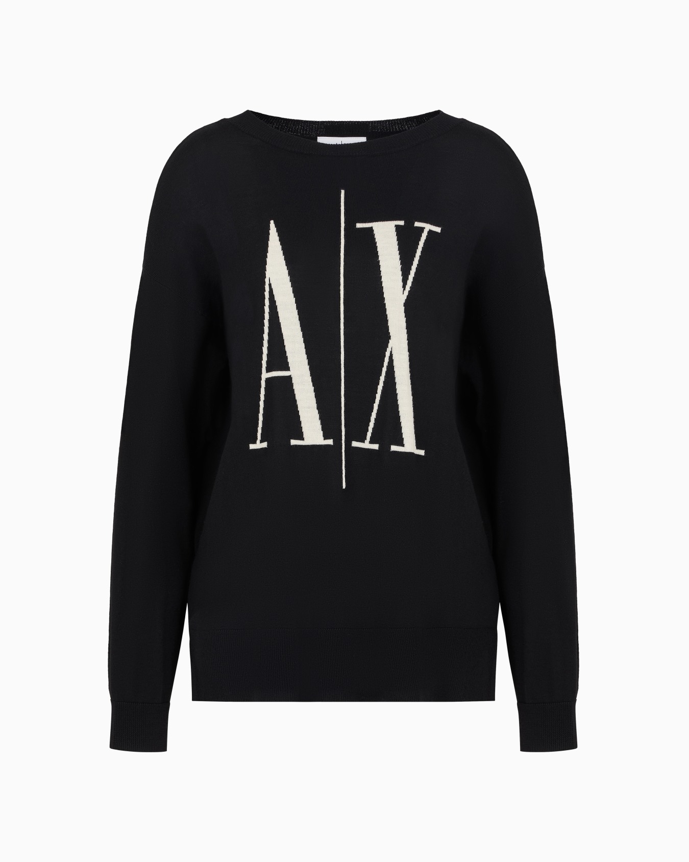 Maglione girocollo con maxi logo Slide 0