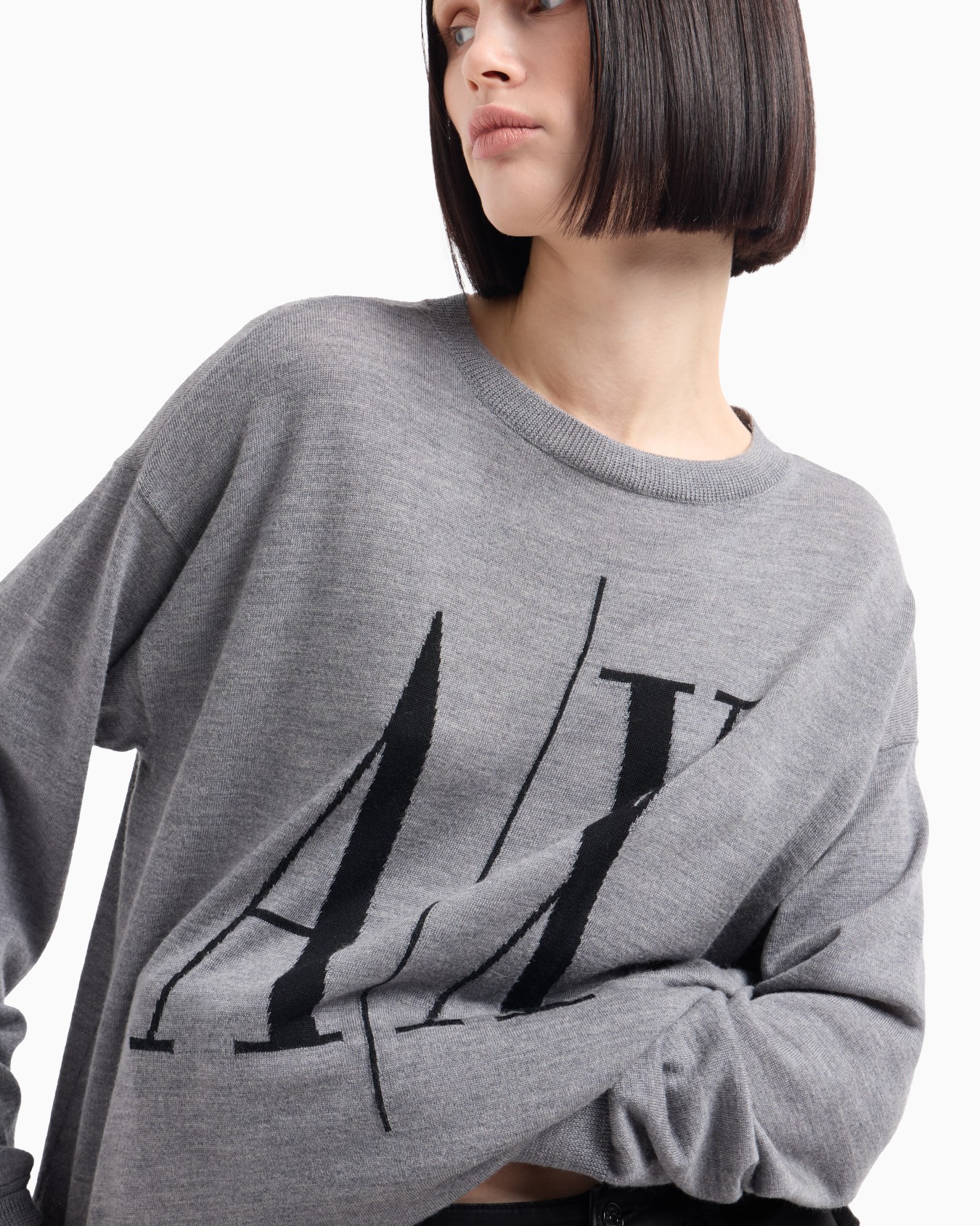 Crewneck sweater with maxi logo Slide 4