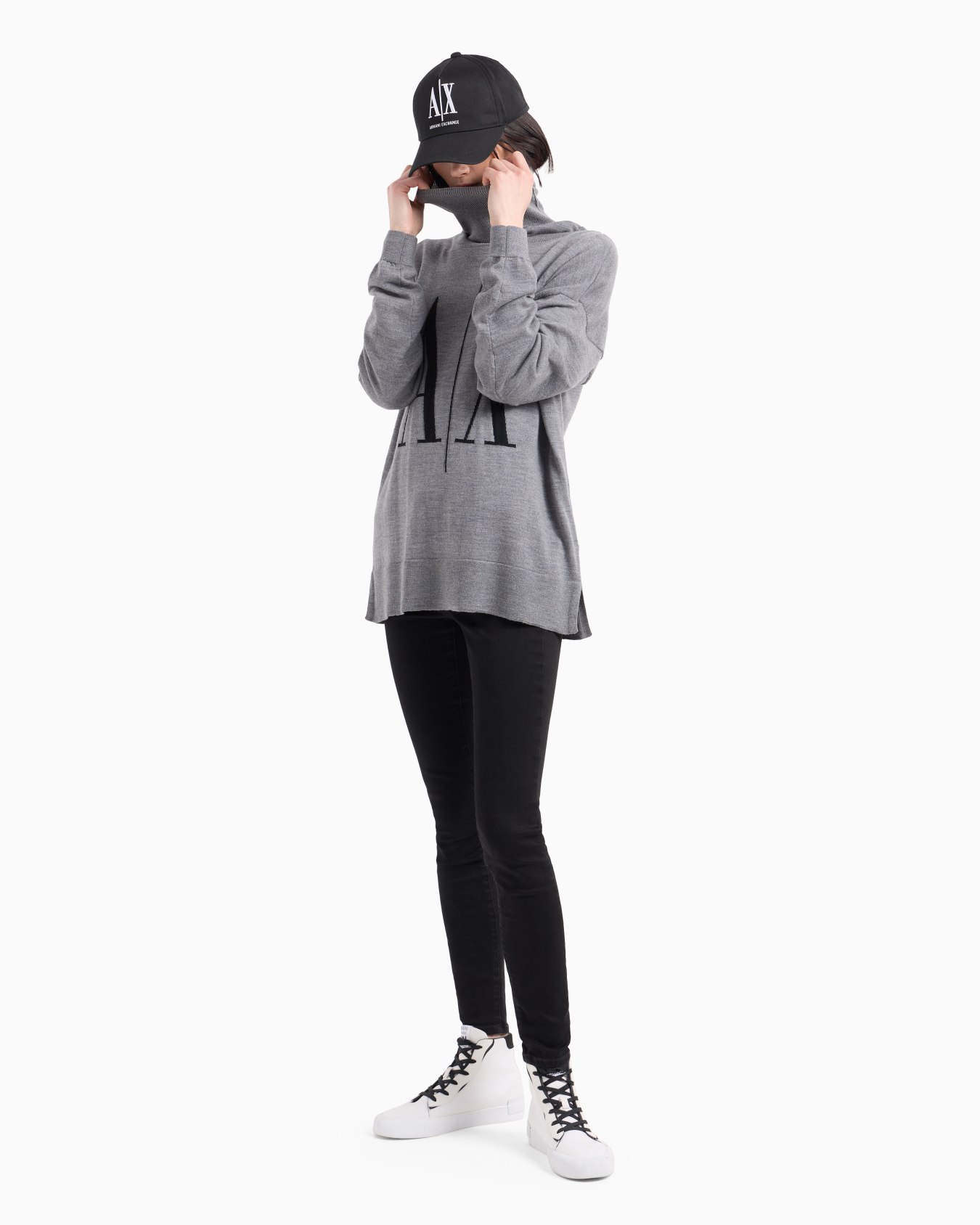 Crewneck sweater with maxi logo Slide 3