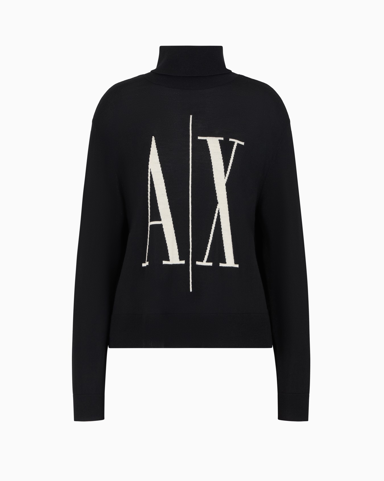 High neck sweater with maxi logo Slide 0