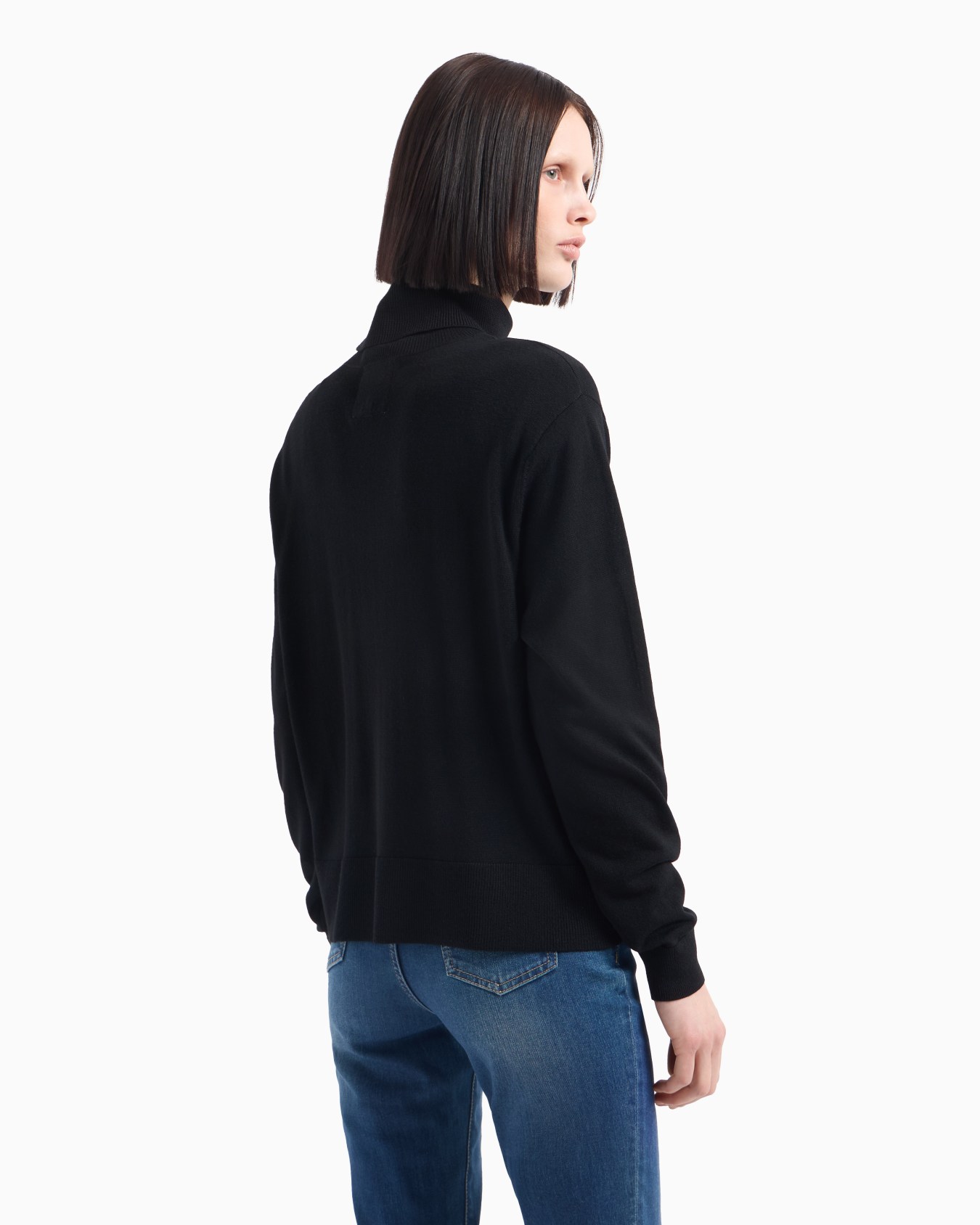High neck sweater with maxi logo Slide 2