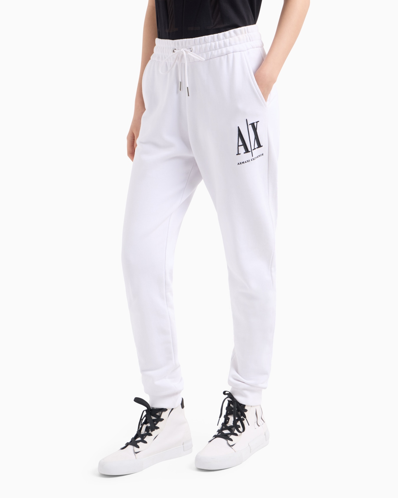 Soft yarn jogger pants with logo Slide 1