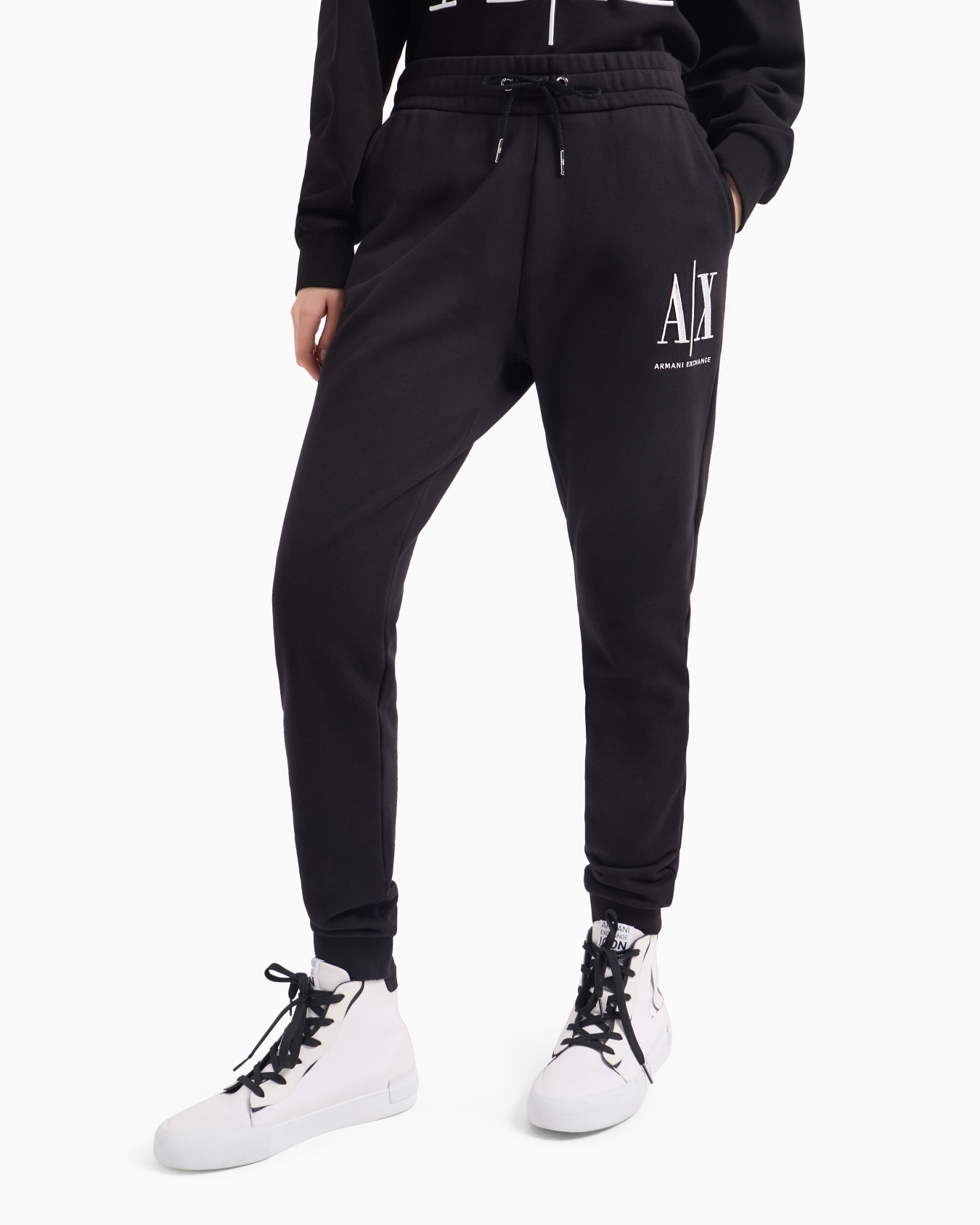 Soft yarn jogger pants with logo Slide 1