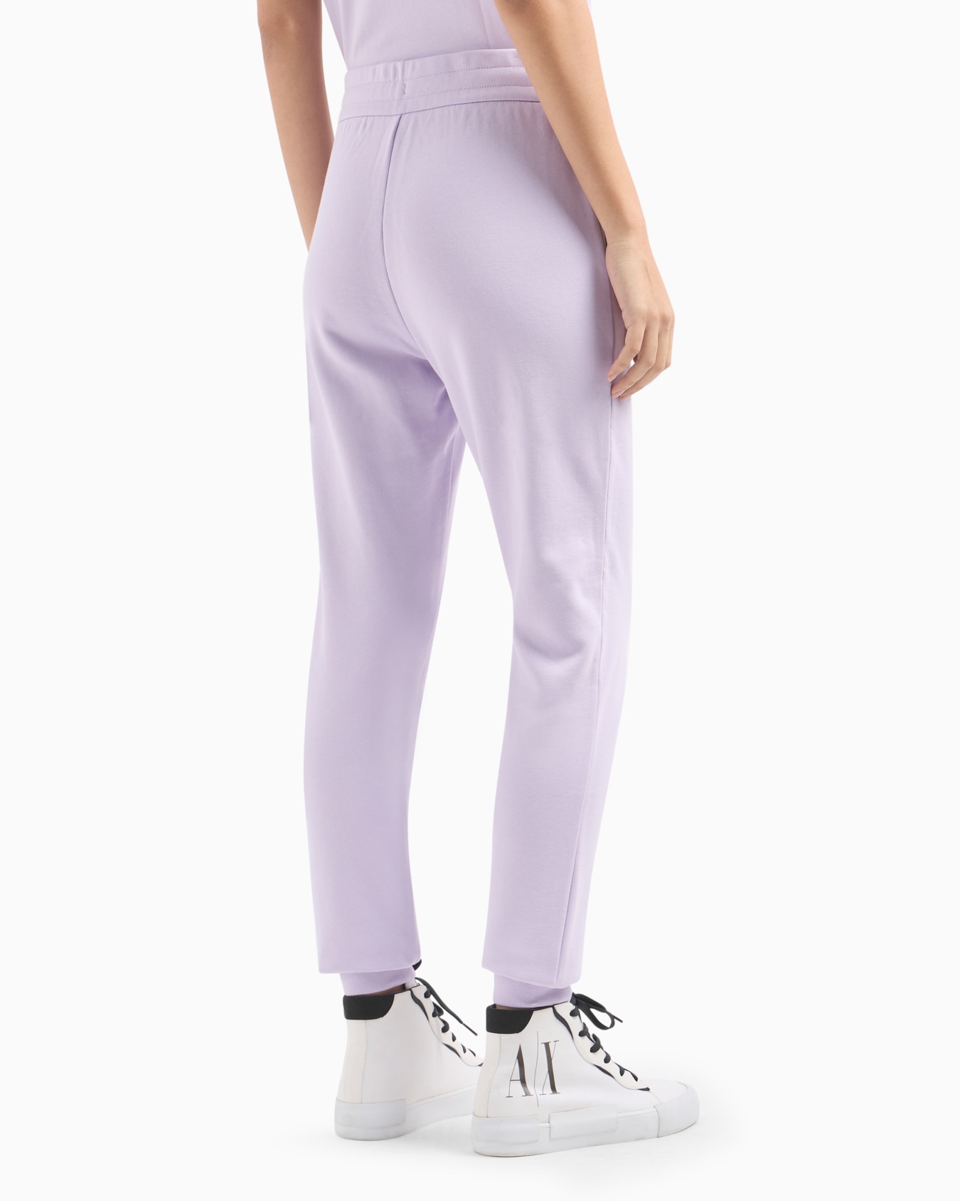 Soft yarn jogger pants with logo Diapositiva 2