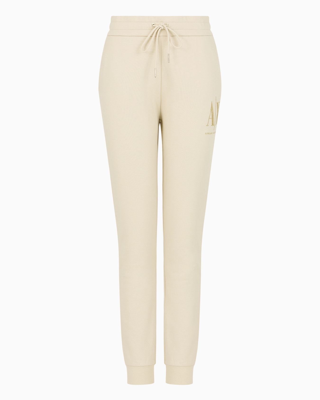 Soft yarn jogger pants with logo Diapositiva 0
