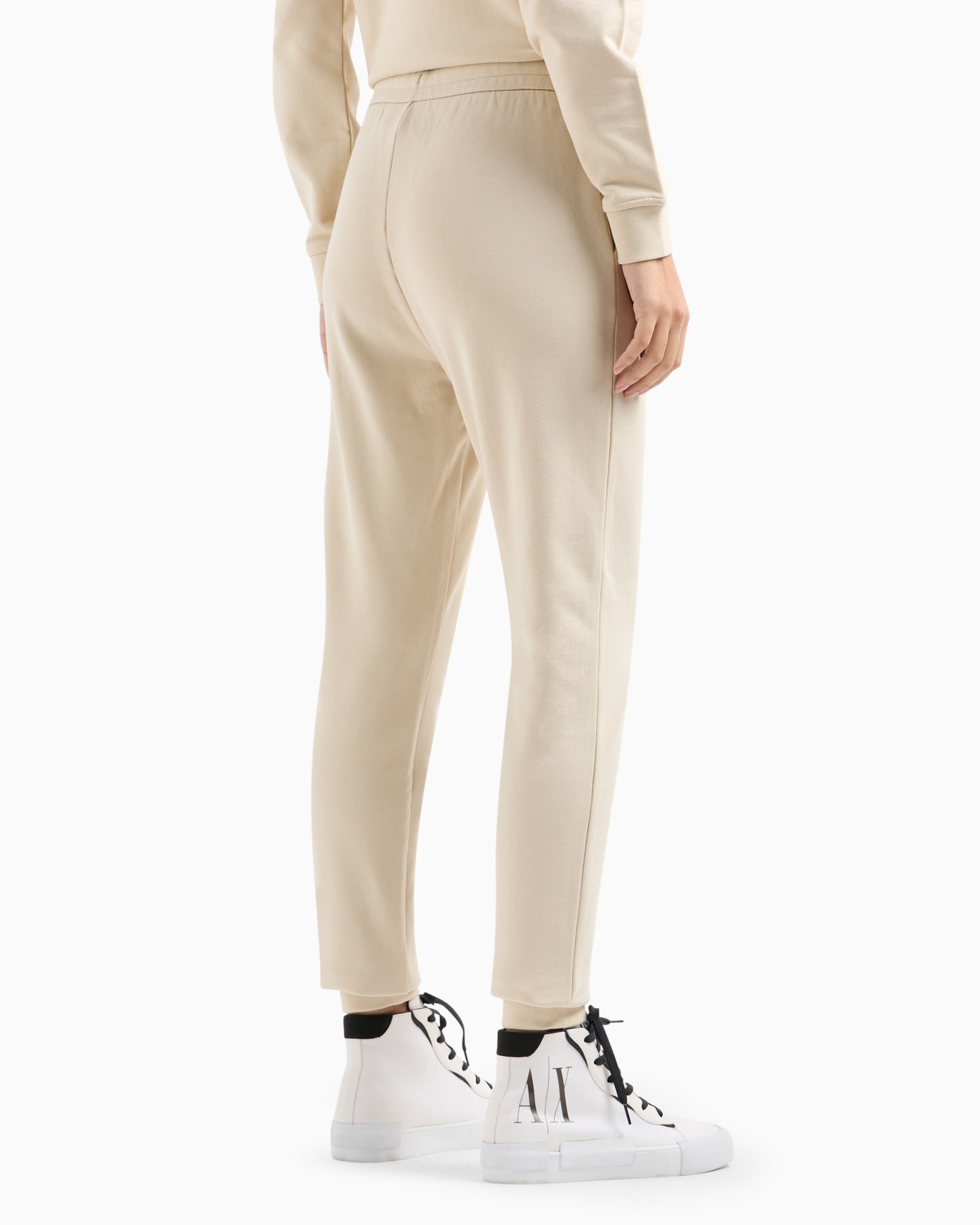 Soft yarn jogger pants with logo Diapositiva 2