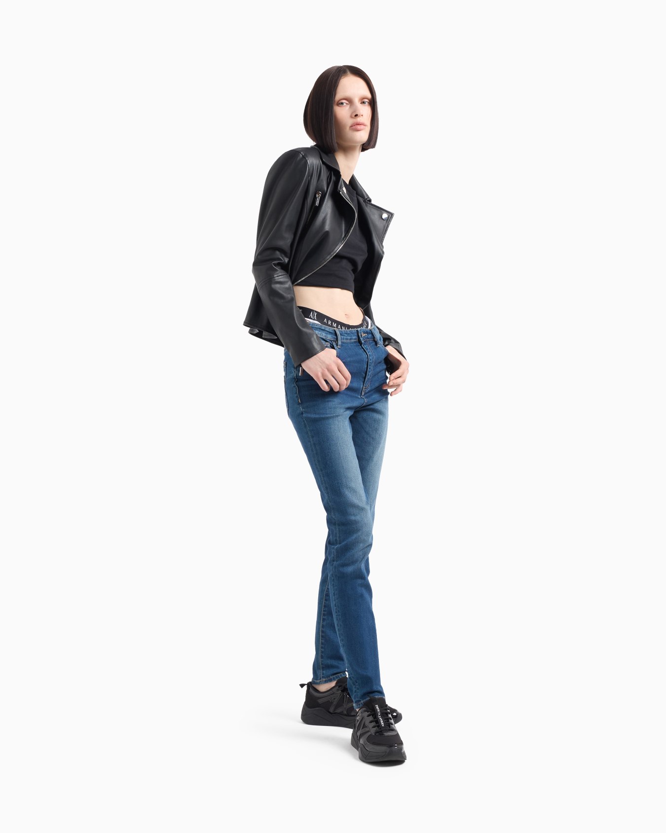 Camiseta slim fit en punto de algodón pima Diapositiva 1