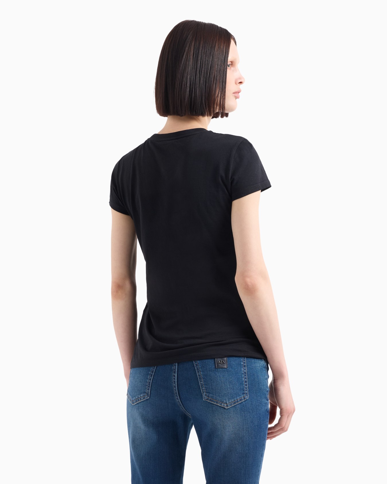 Camiseta slim fit en punto de algodón pima Diapositiva 2
