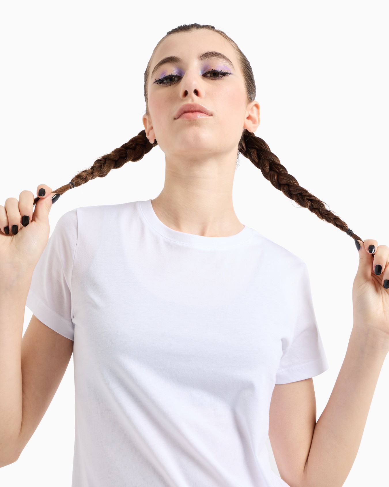 Basic regular fit t-shirt in pima cotton Slide 4