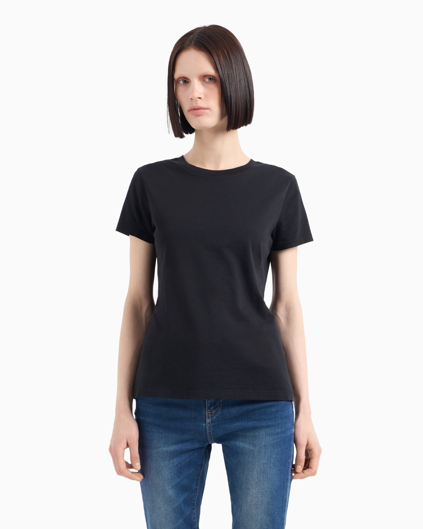 Basic regular fit t-shirt in pima cotton Slide 3