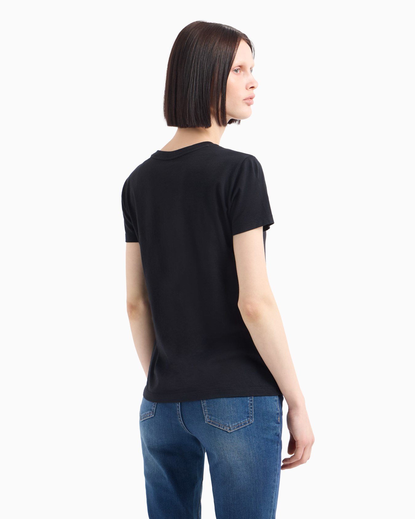 Basic regular fit t-shirt in pima cotton Slide 2