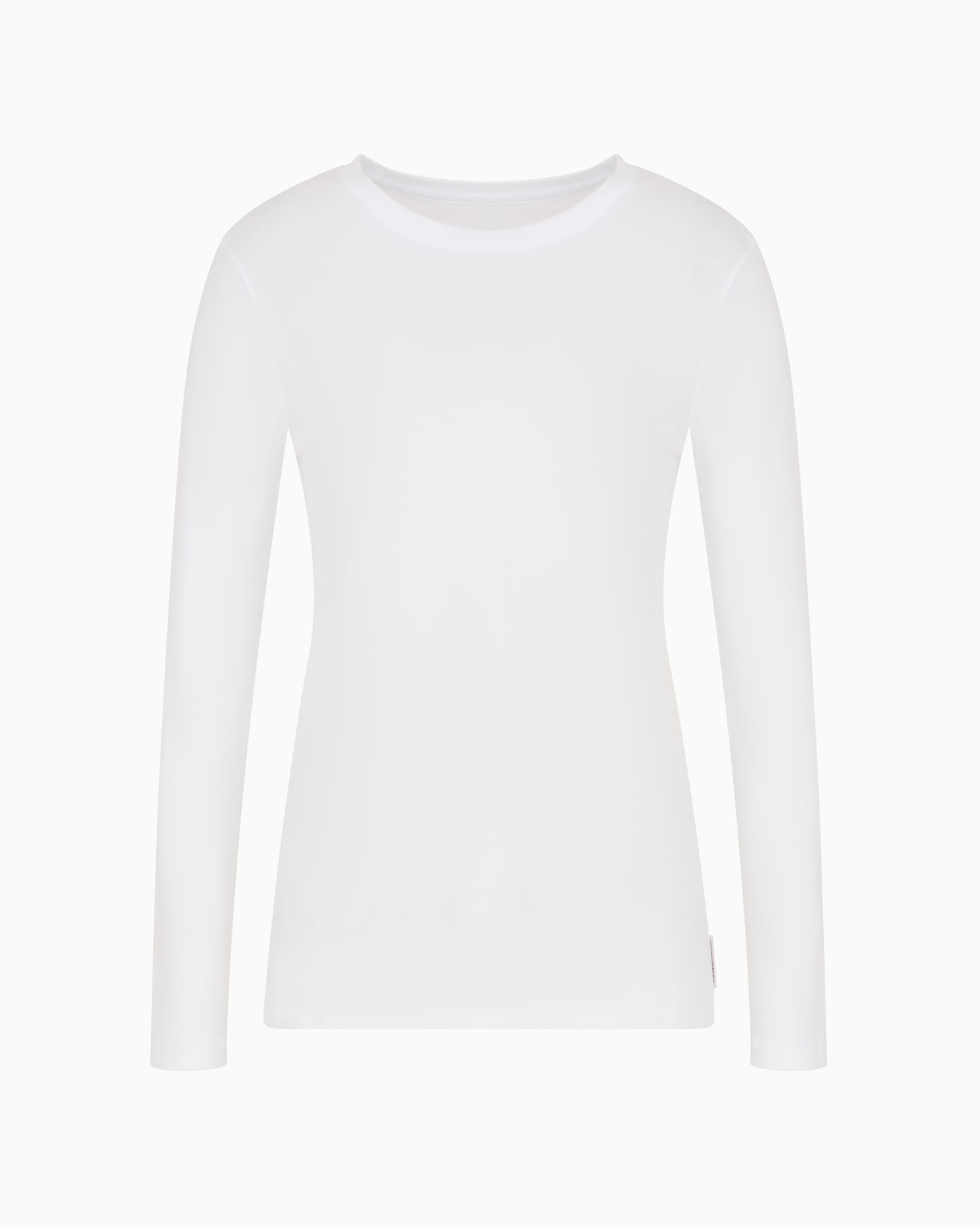 Camiseta básica regular fit de manga larga en algodón pima Diapositiva 0