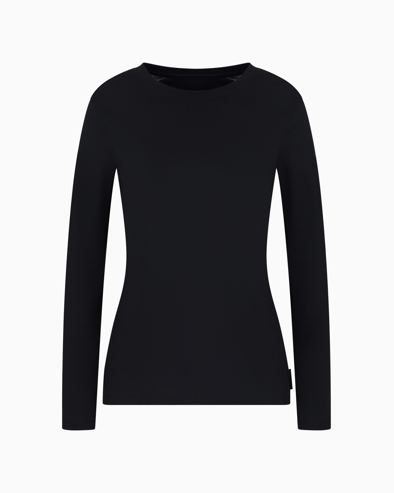 Basic-Langarm-T-Shirt mit normaler Passform aus Pima-Baumwolle Folie 0