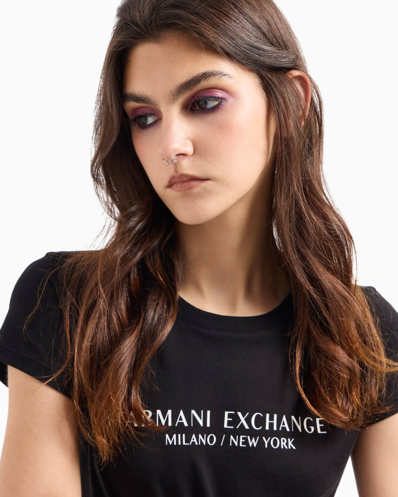 Slim fit T-shirt with Milan New York print Slide 4