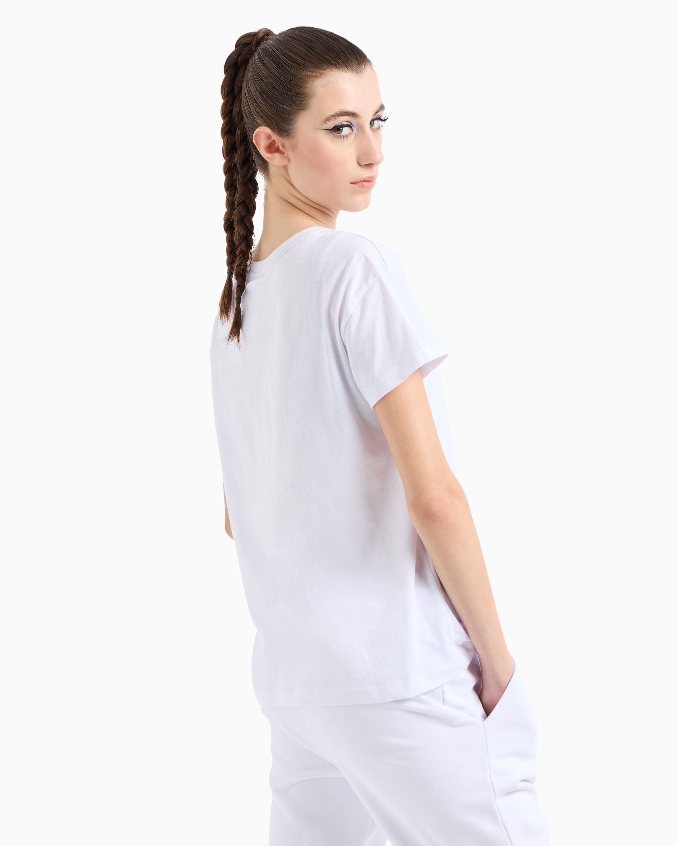 Relaxed fit T-shirt with round neck and logo Slide 2