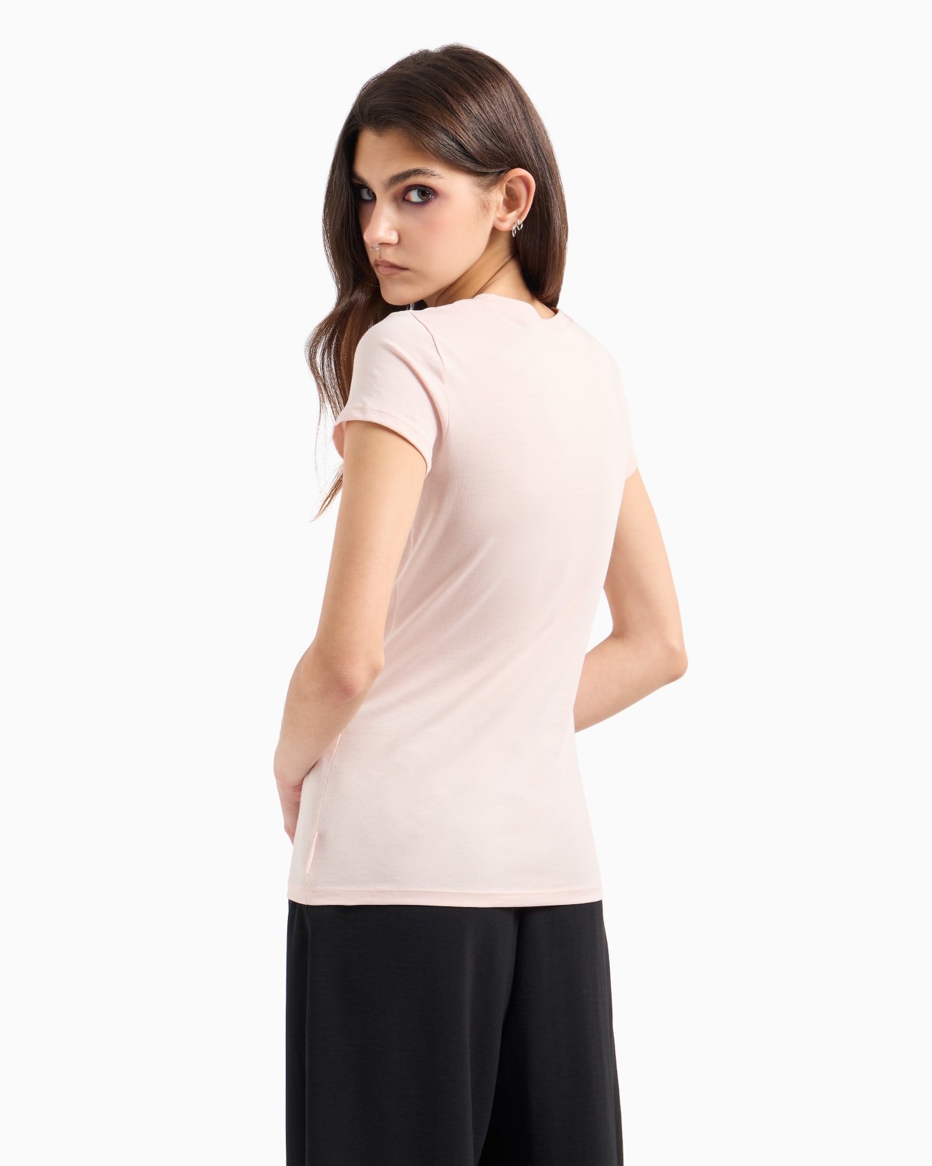 Slim fit T-shirt in pima cotton jersey Slide 2