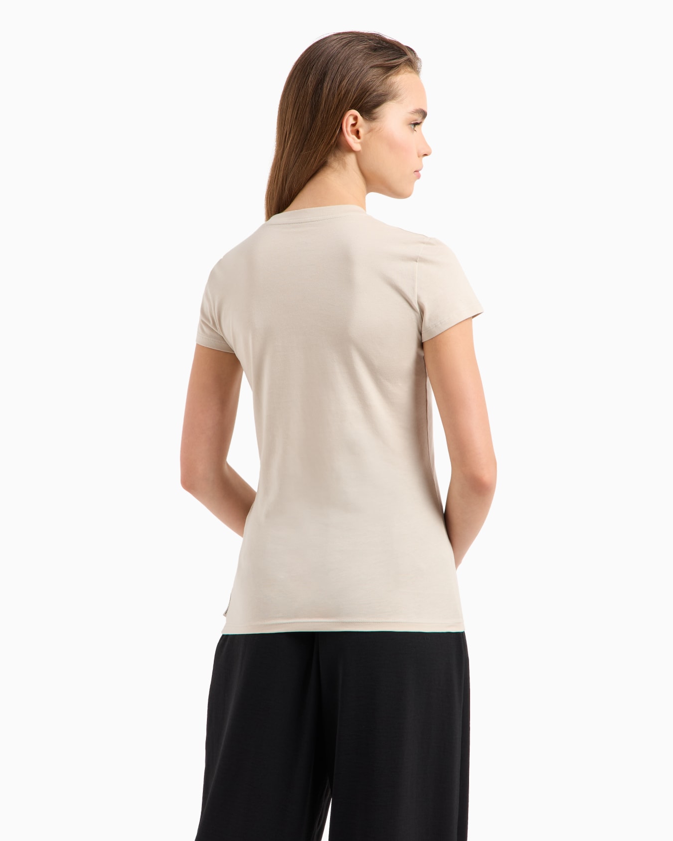 Slim fit T-shirt in pima cotton jersey Slide 2