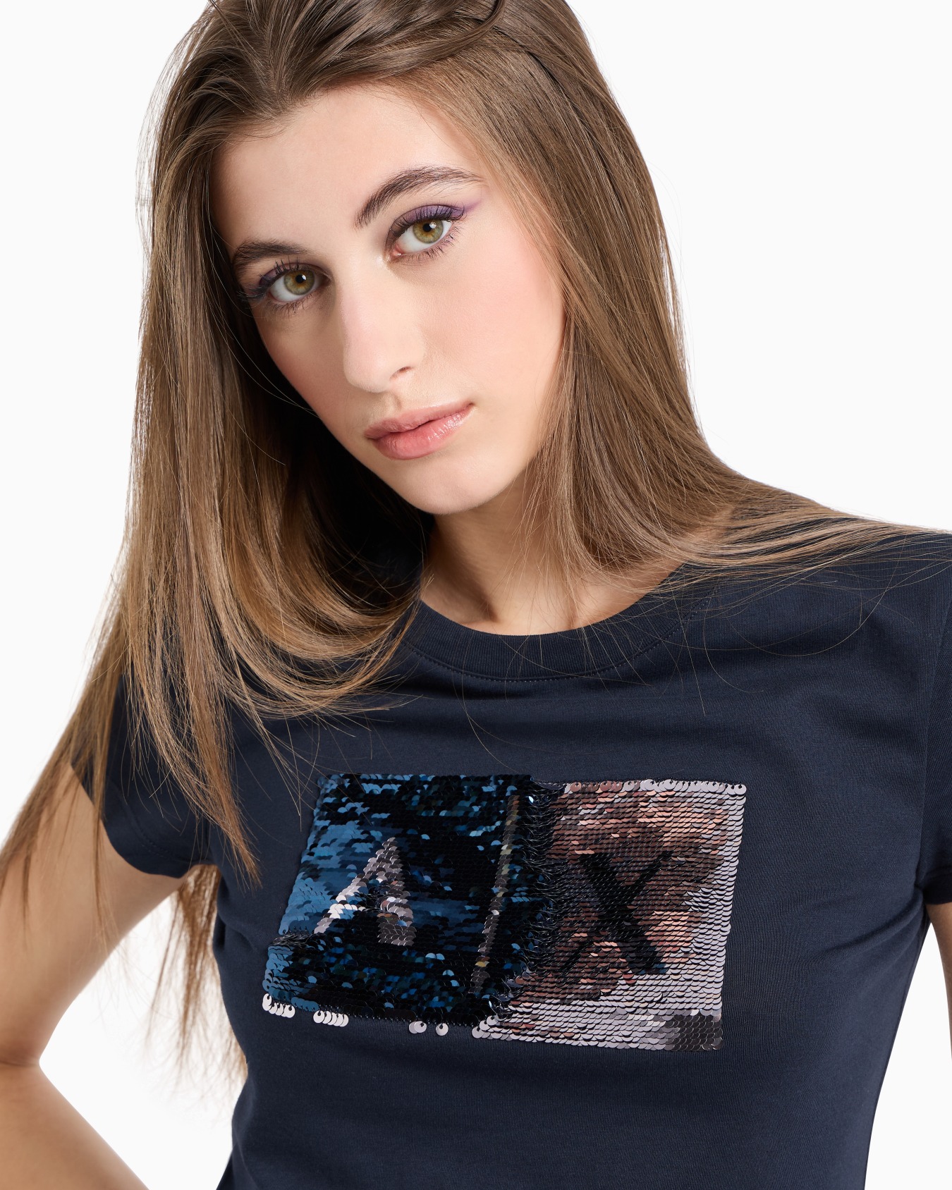 Slim fit T-shirt in stretch cotton jersey Slide 4
