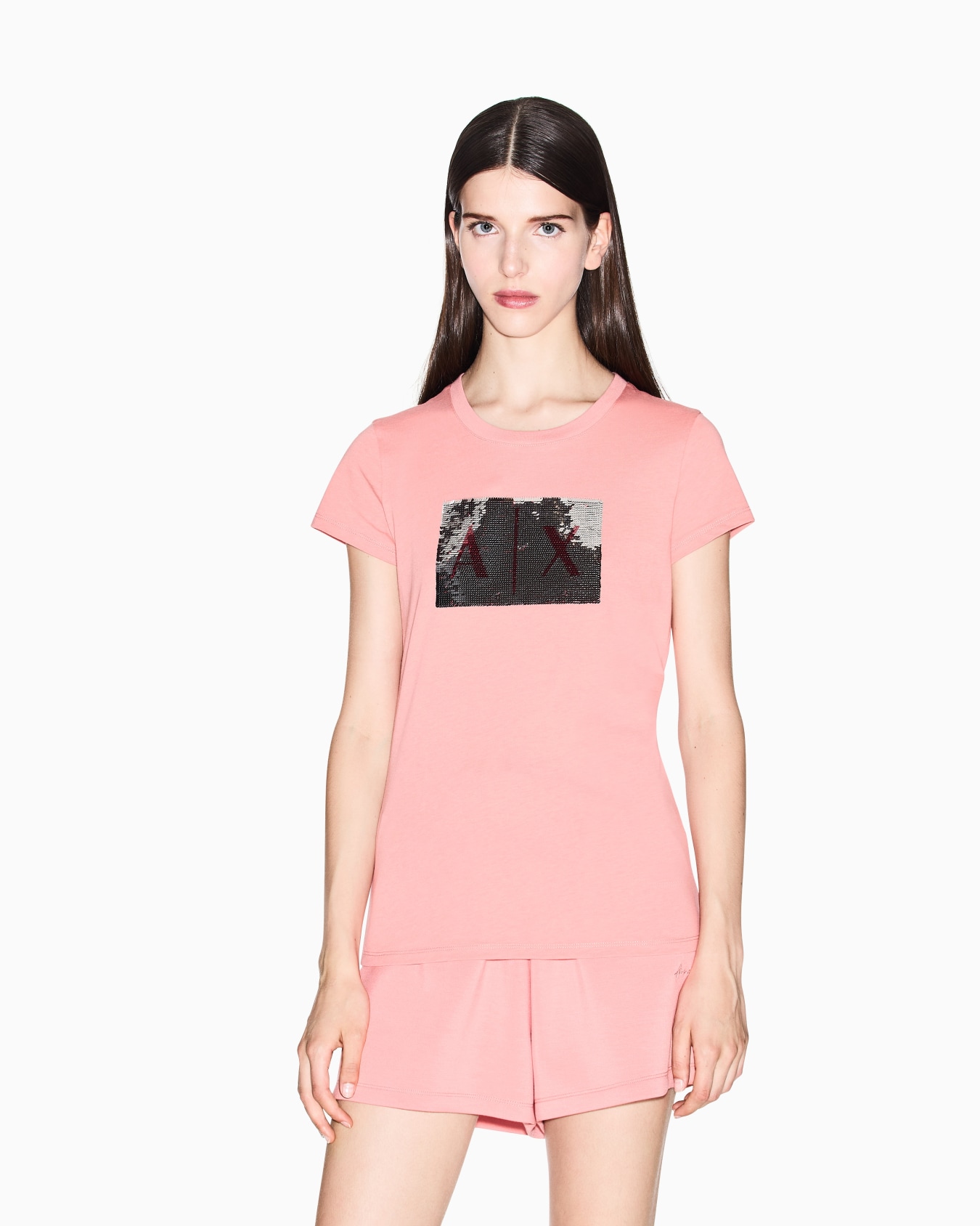 Slim fit T-shirt in stretch cotton jersey Slide 3