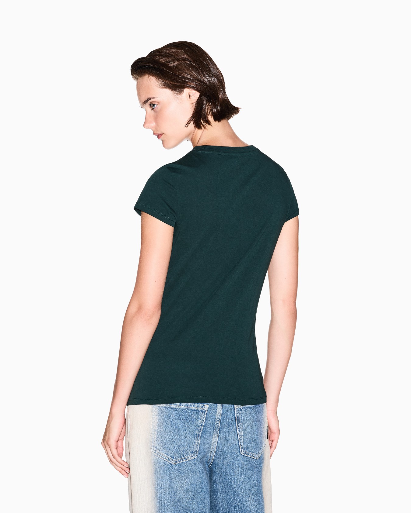 T-shirt coupe slim avec logo en strass Diapositive 2