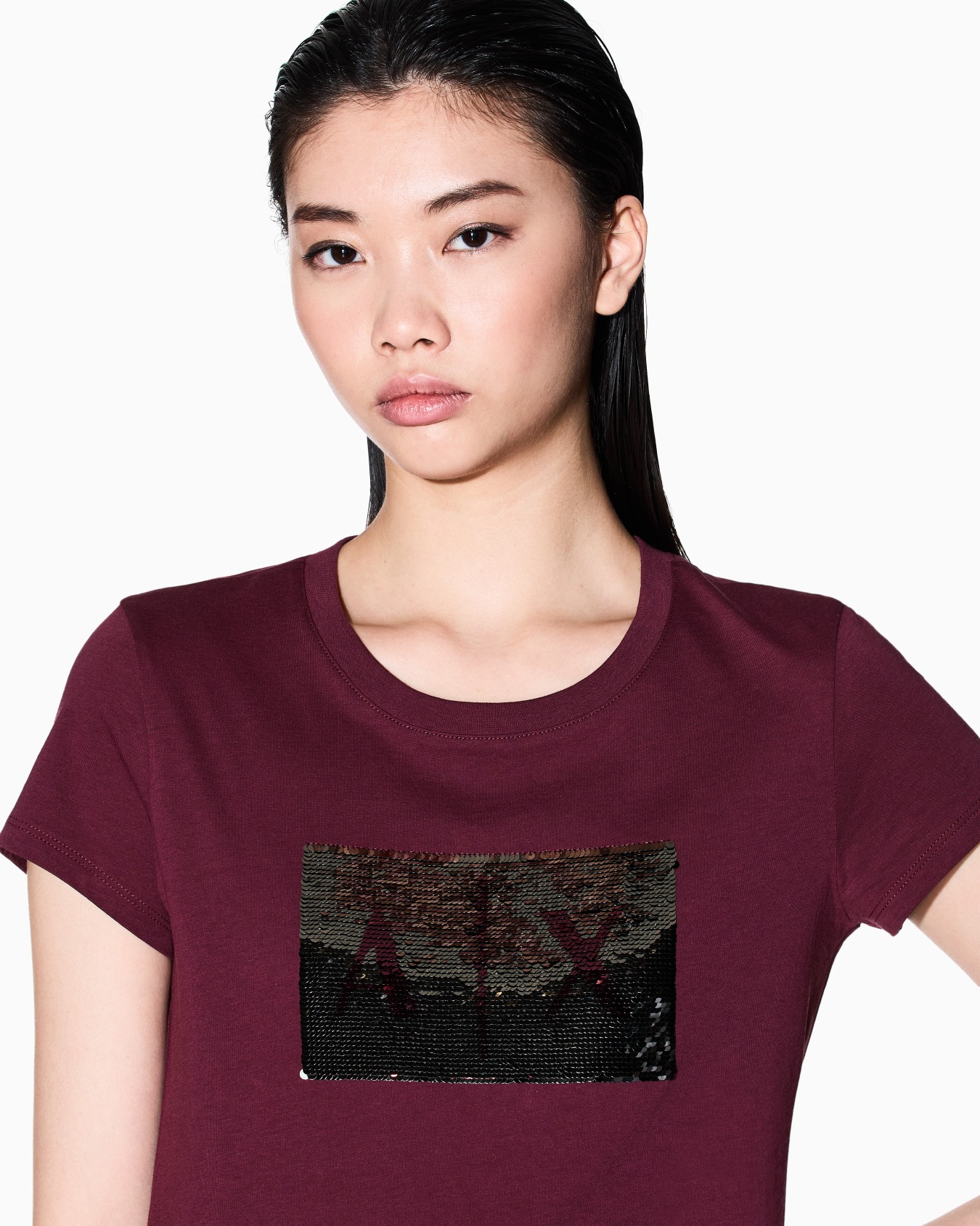 Slim fit T-shirt in stretch cotton jersey Slide 4