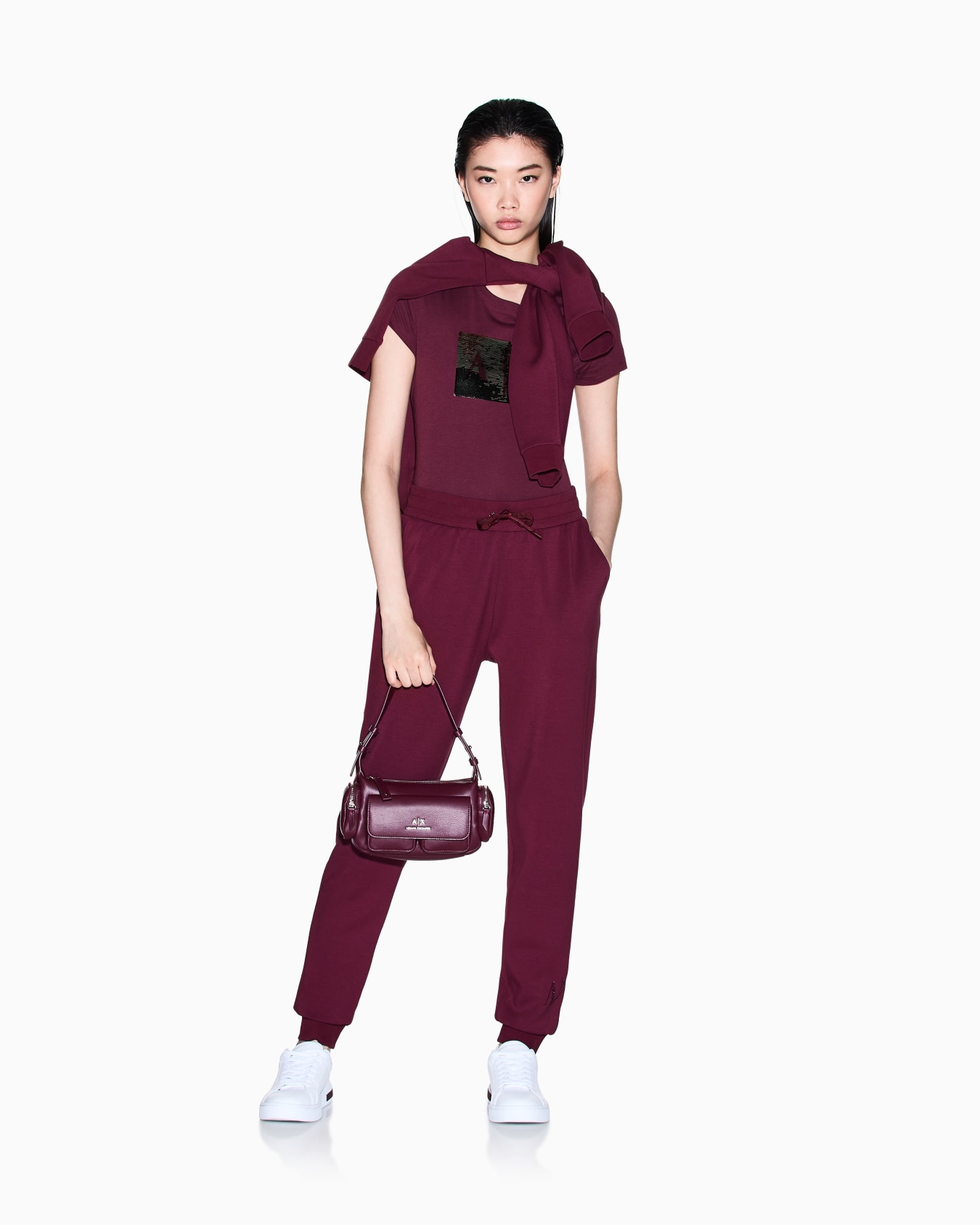 Slim fit T-shirt in stretch cotton jersey Slide 3