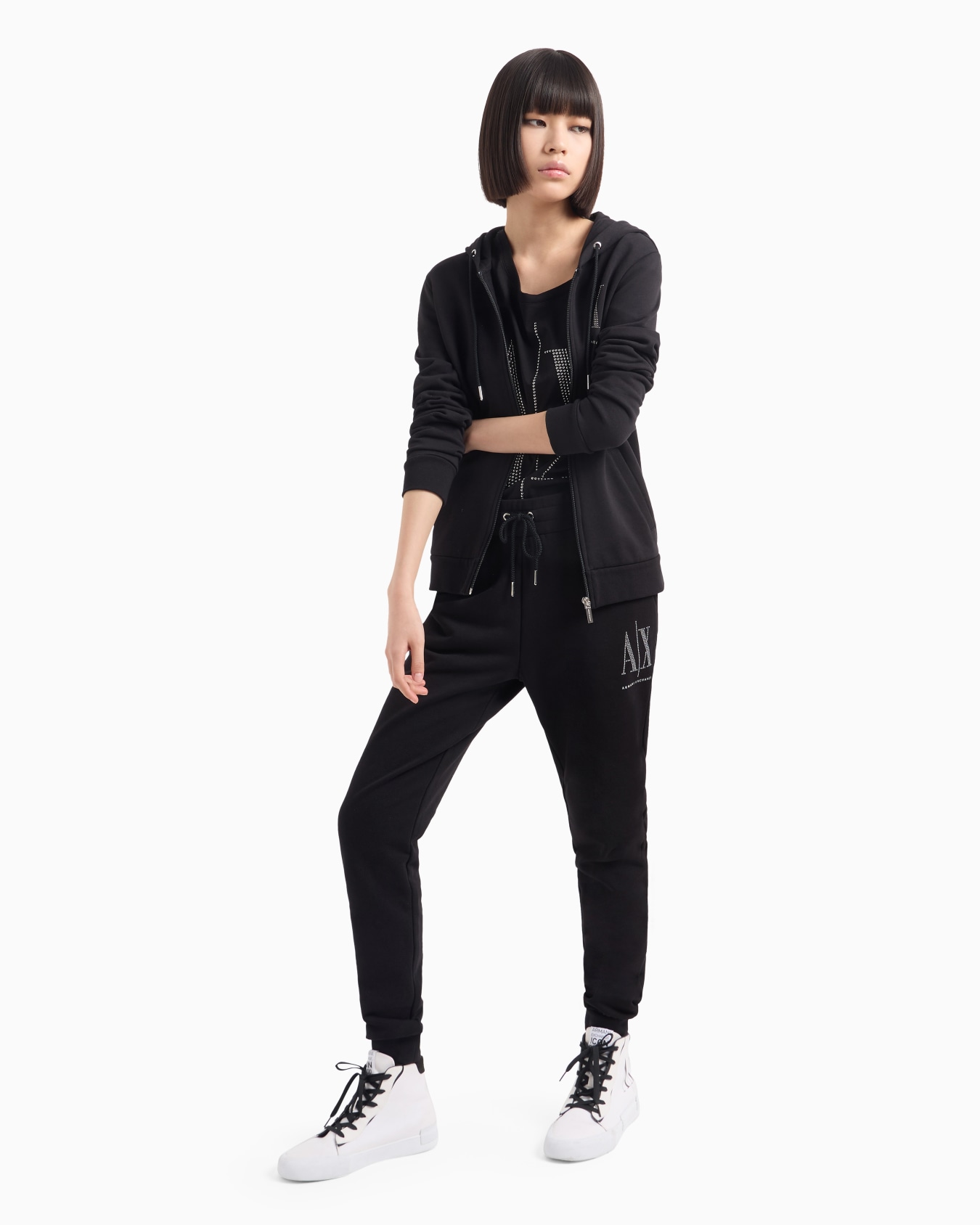Slim-Fit-T-Shirt von Icon Project mit Strass-Logo Folie 3