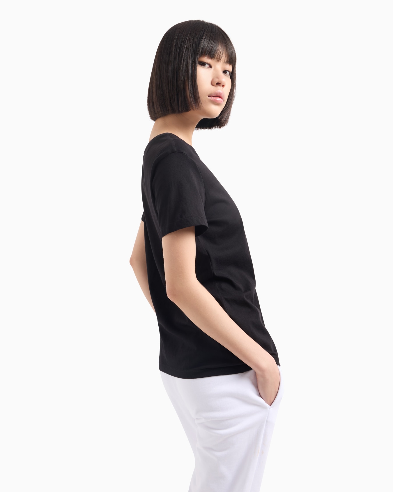 Icon Project slim fit T-shirt with small logo Slide 2