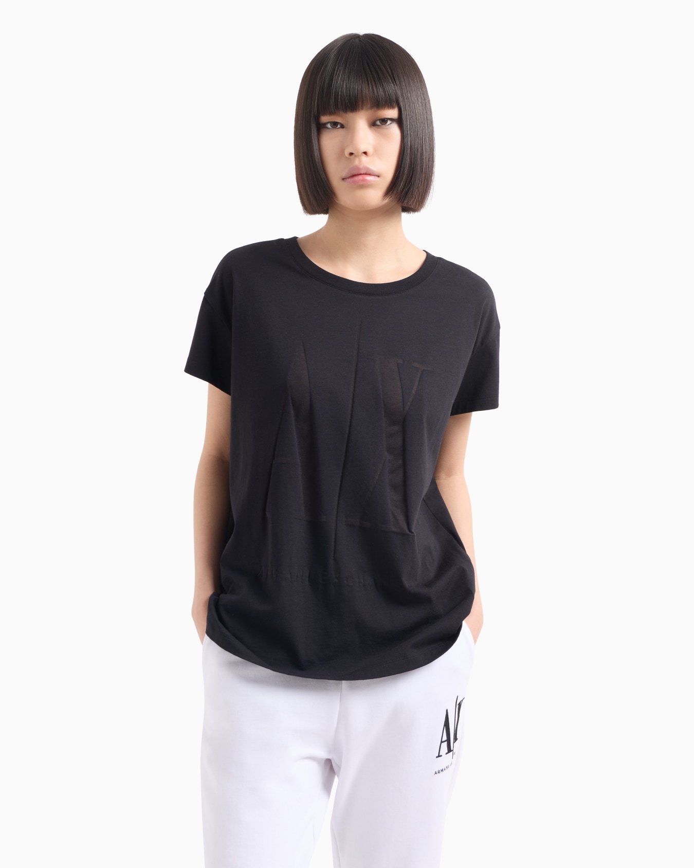 Icon Project over-fit T-shirt with maxi logo Slide 1