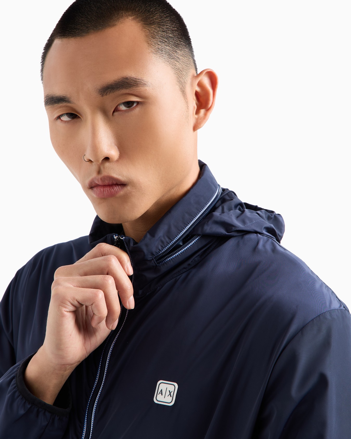 Jacket with contrasting nylon piping Slide 4