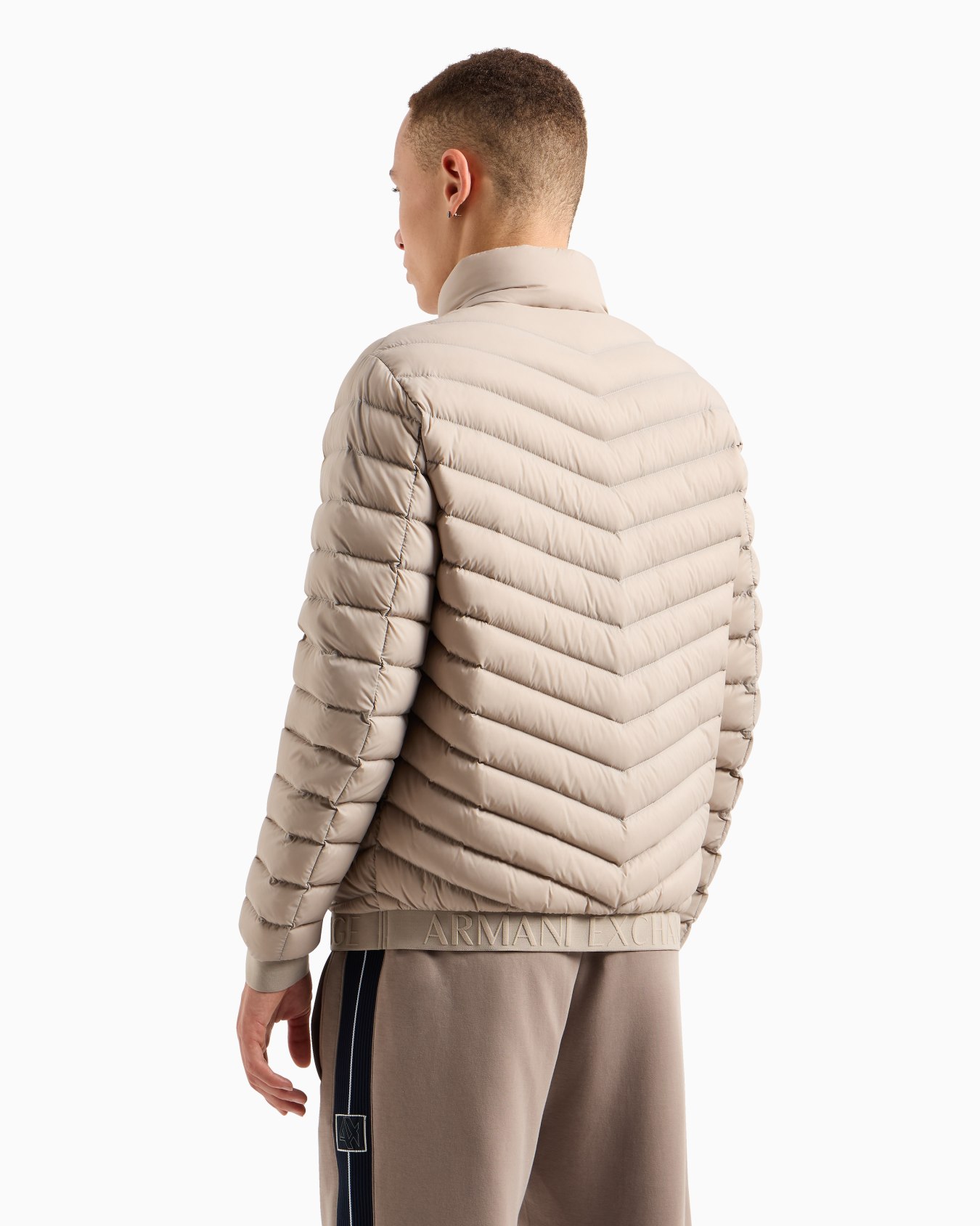 Double-faced padded jacket with zip Slide 2