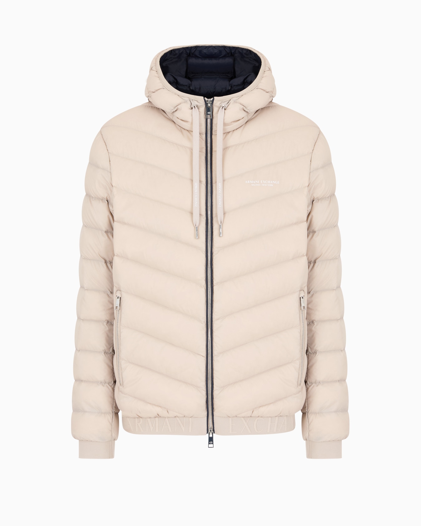 Full zip down jacket with hood Slide 0
