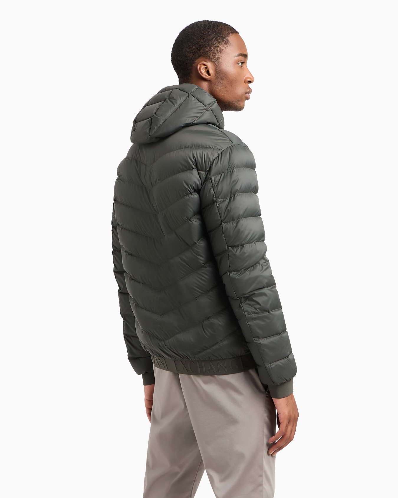 Full zip down jacket with hood Slide 2