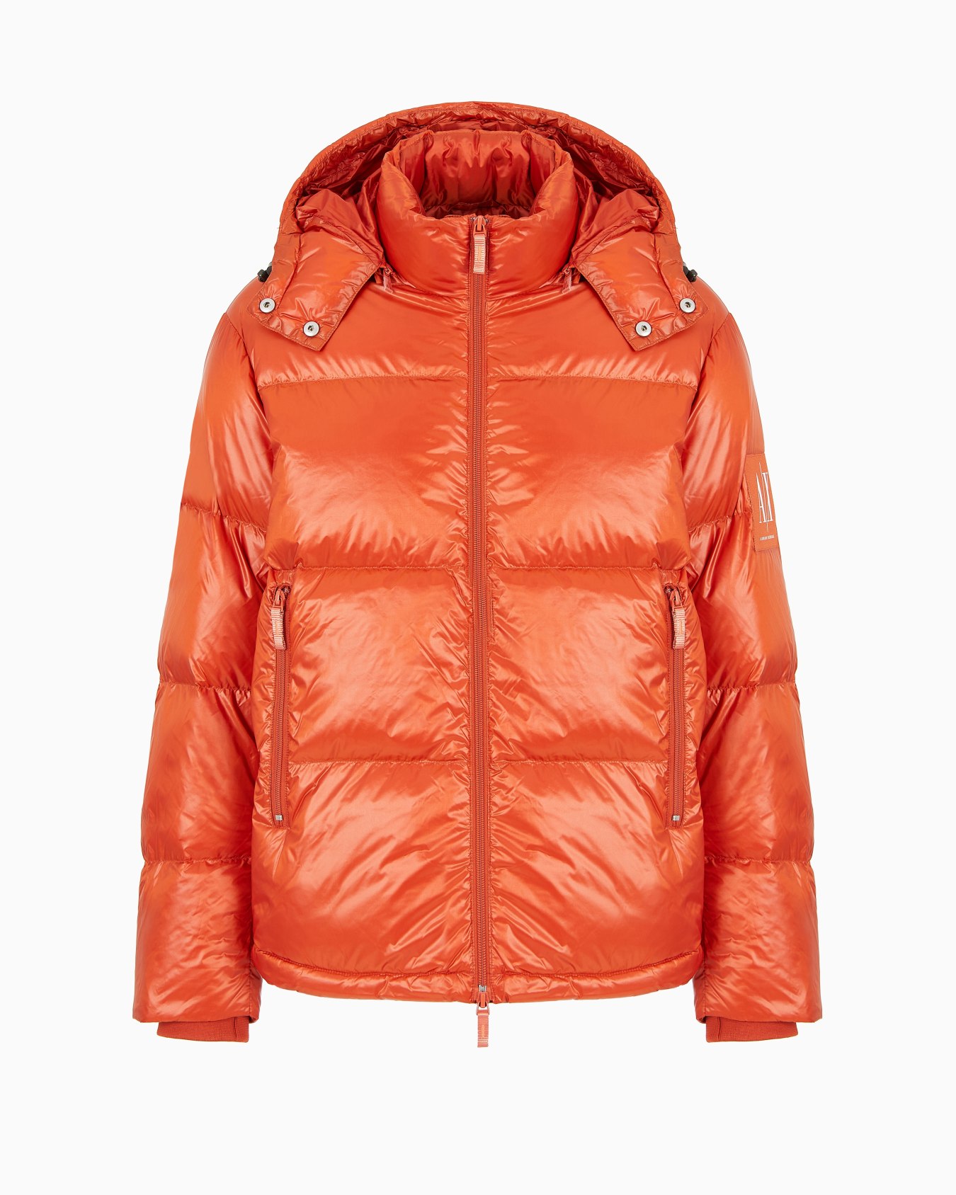 Full zip down jacket with hood Slide 0